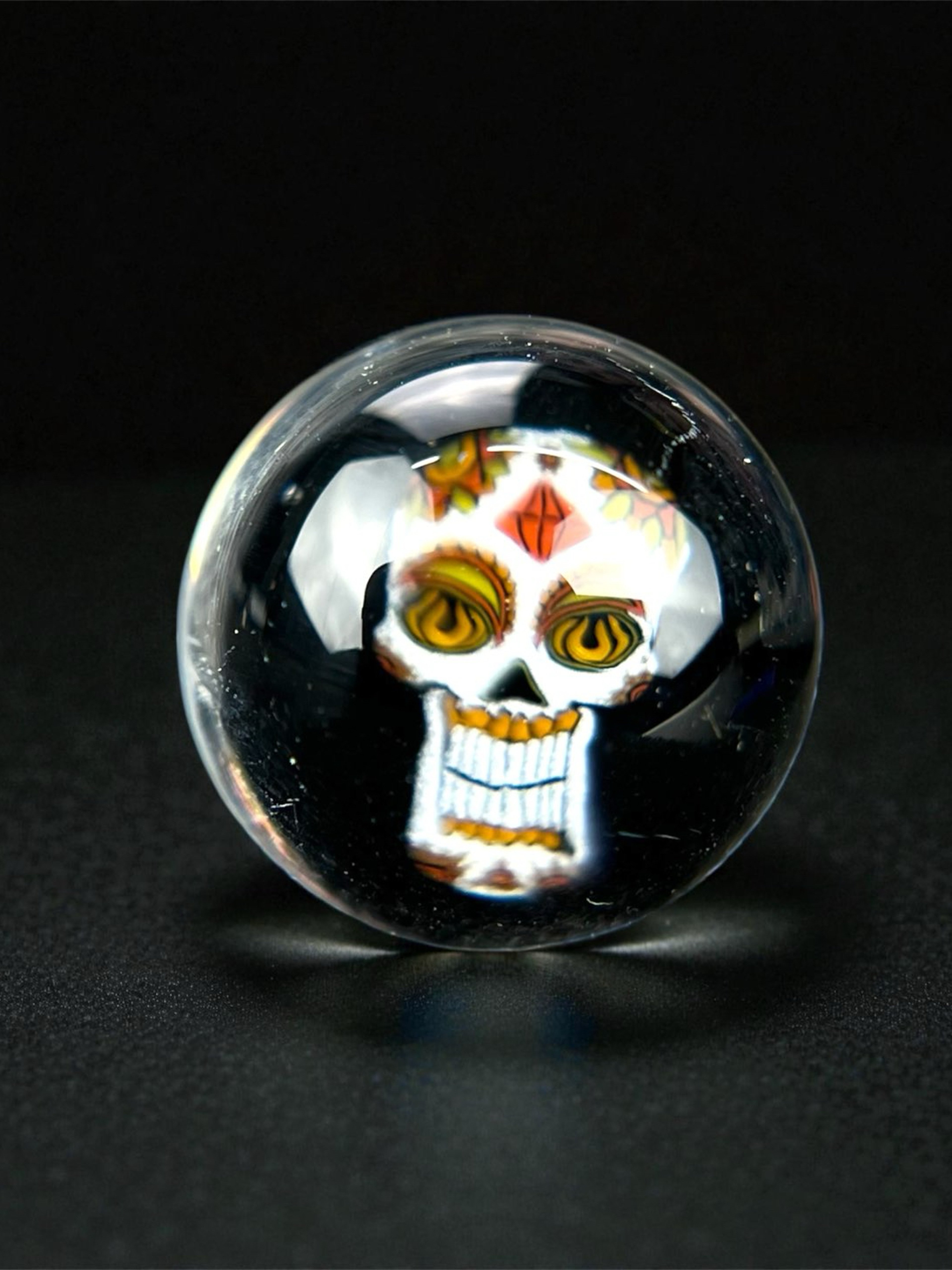 Steven H Glass – Skull Millie Valve Marble (12–13mm) image 0