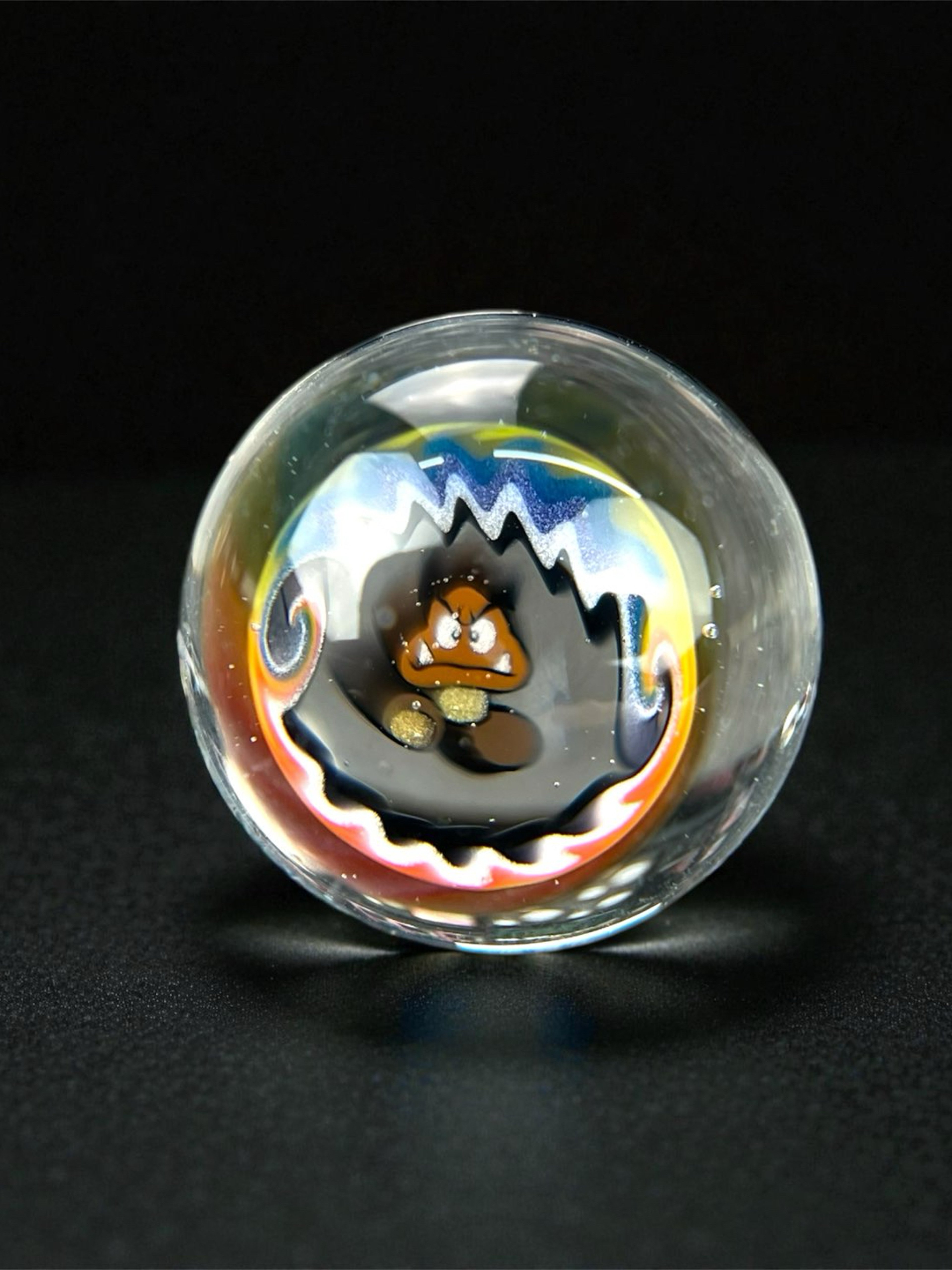Steven H Glass – Gumba (Super Mario) Millie Valve Marble (12–13mm) image 0