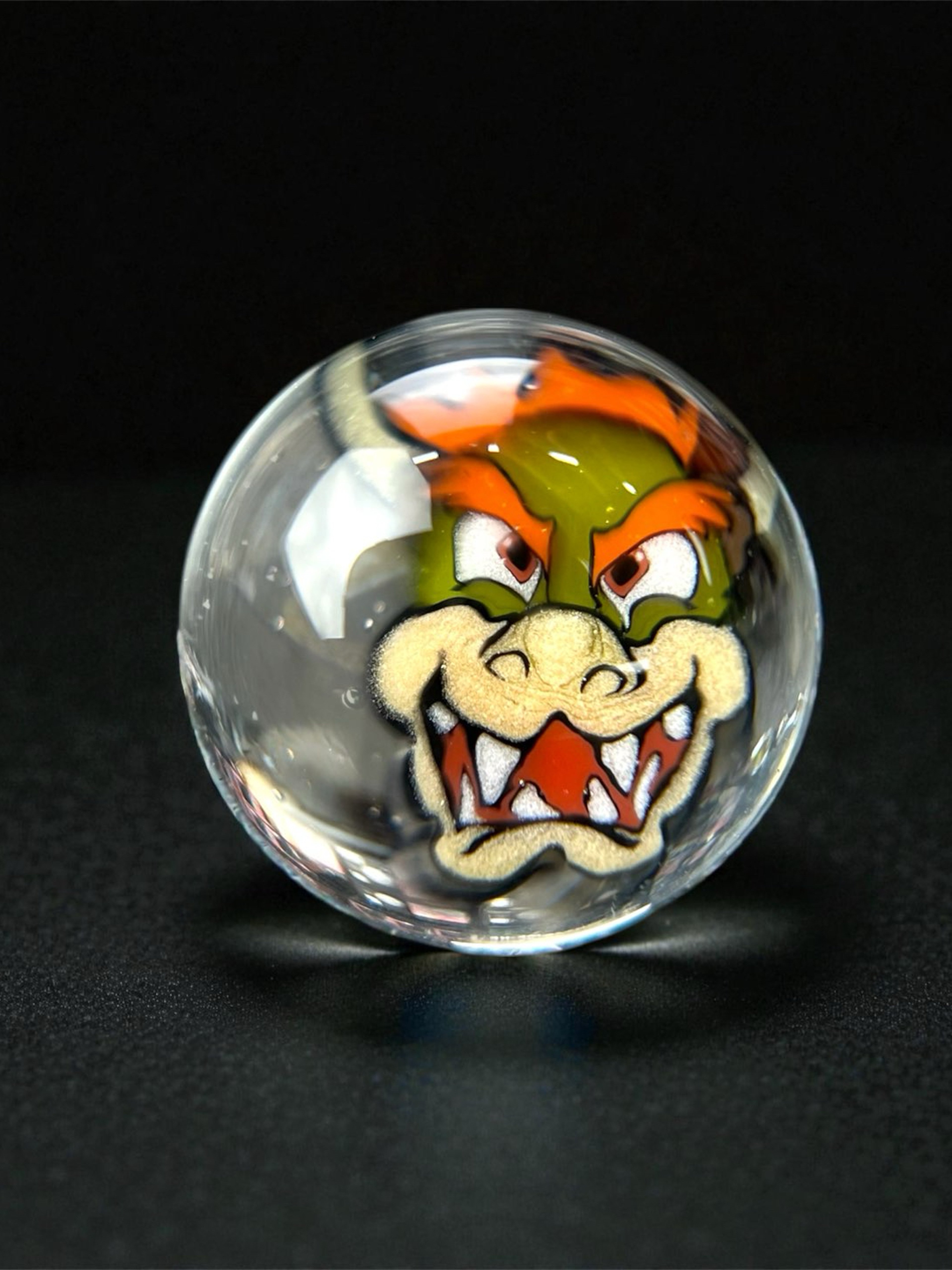 Steven H Glass – Bowser (Super Mario) Millie Valve Marble (12–13mm) image 0