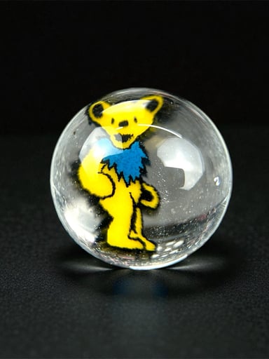 Preview pic of Steven H Glass – Grateful Dead Dancing Bear Millie Valve Marble (12–13mm)