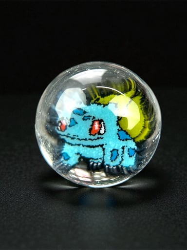 Preview pic of Steven H Glass – Pokémon Ivysaur Millie Valve Marble (12–13mm)