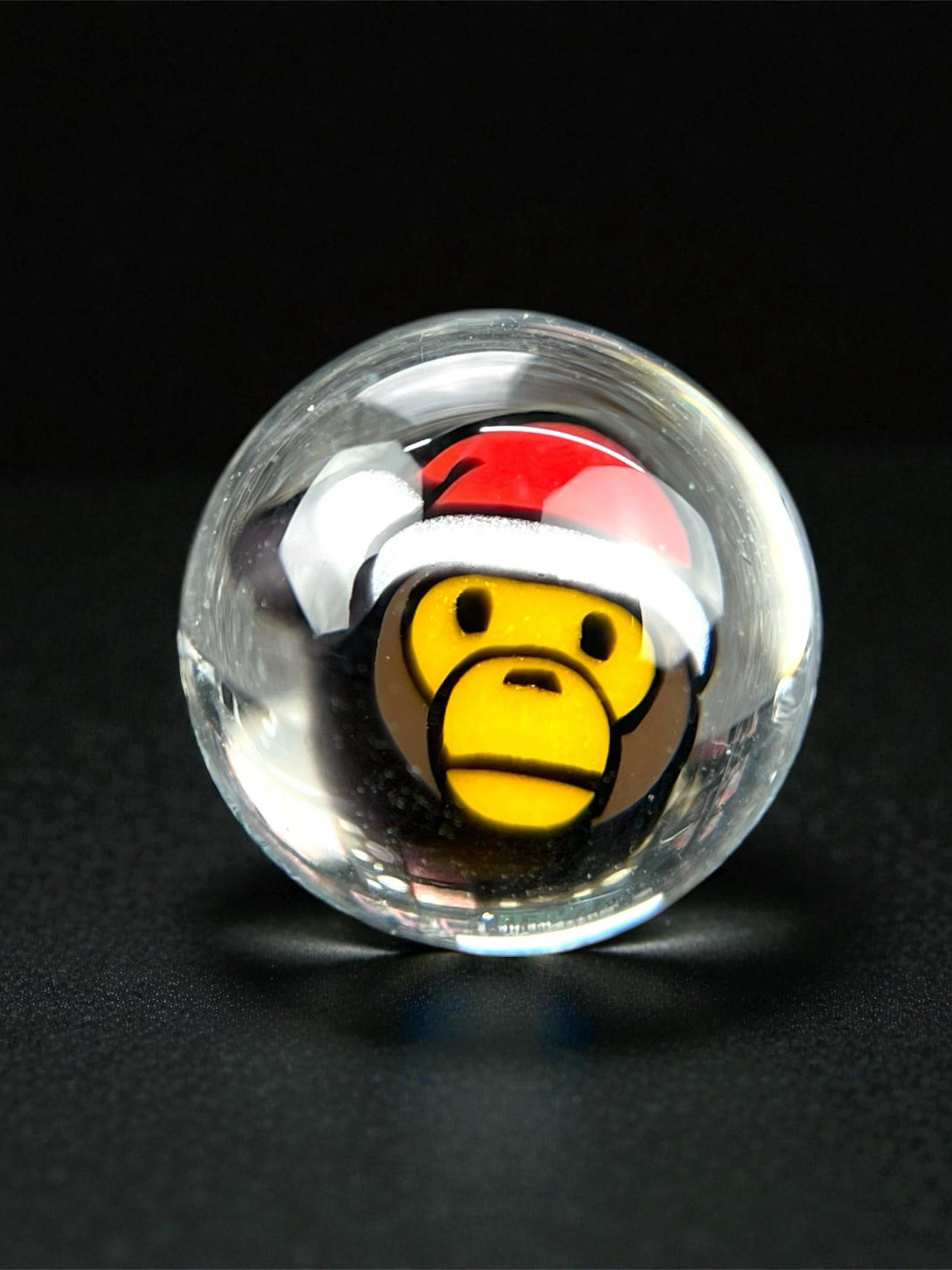 Steven H Glass – Santa Monkey Millie Valve Marble (12–13mm) image 0
