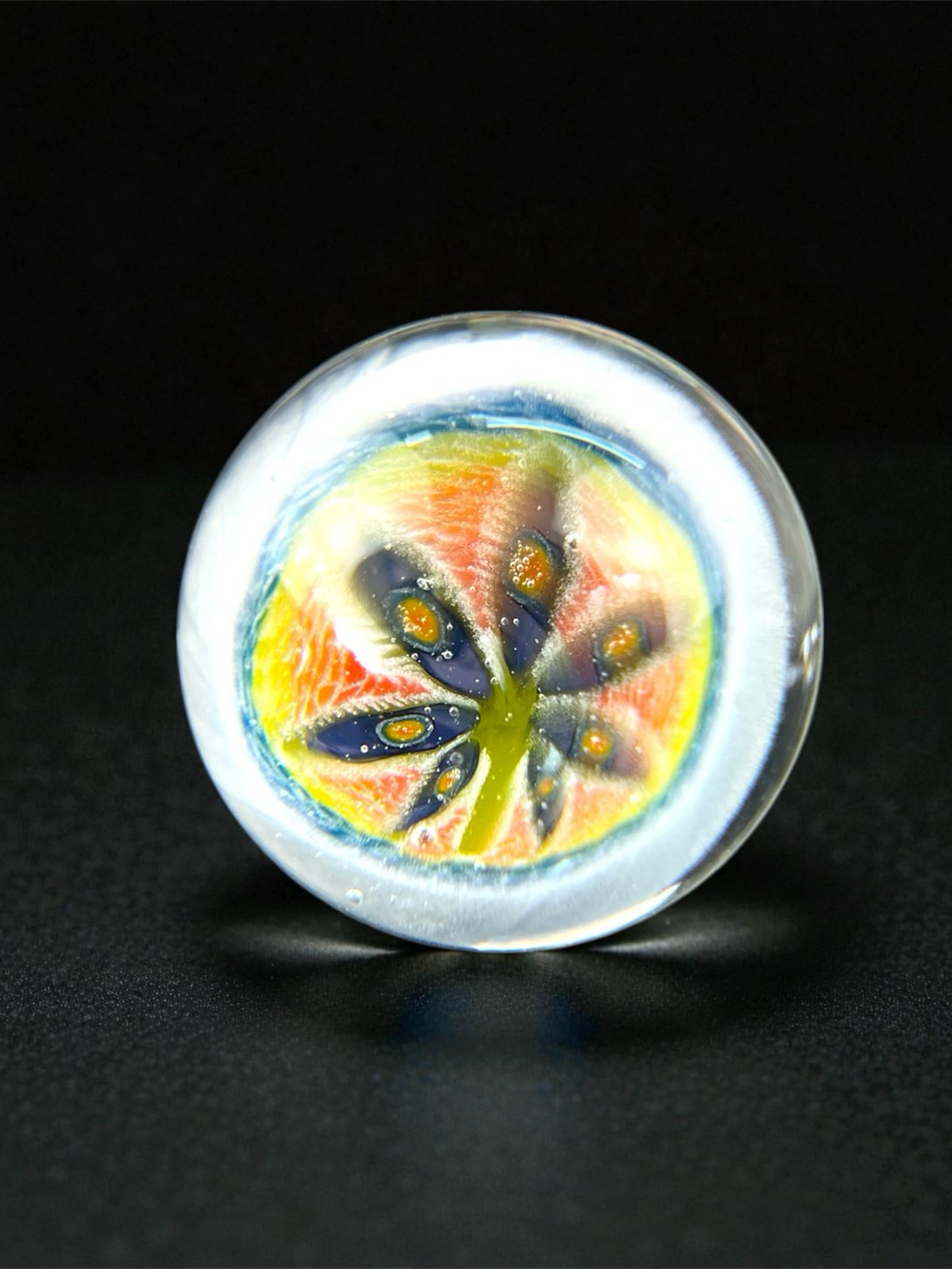 Preview pic of Steven H Glass – Flower Millie Valve Marble (12–13mm)