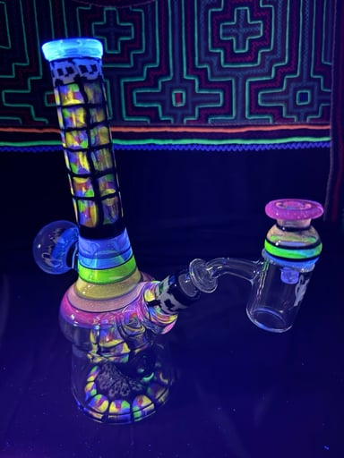 Preview pic of Crunklestein x Dustorm Glass UV Skull in a Bottle