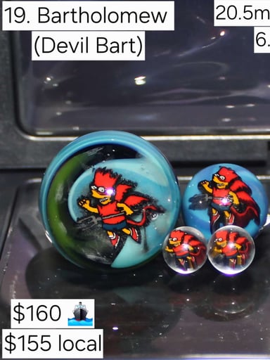 Preview pic of Bartholomew (Devil Bart Simpson) 4 piece slurper set