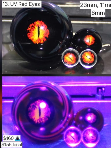 Preview pic of Uv Reactive Red Eye!