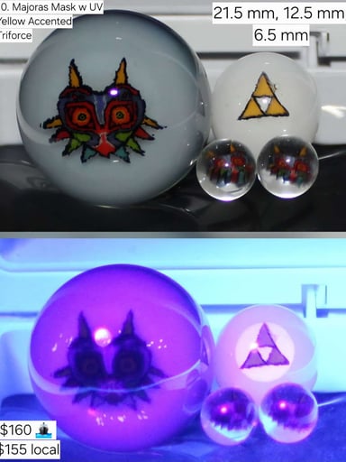Preview pic of Majoras Mask w Nova UV Triforce and Crushed Opal