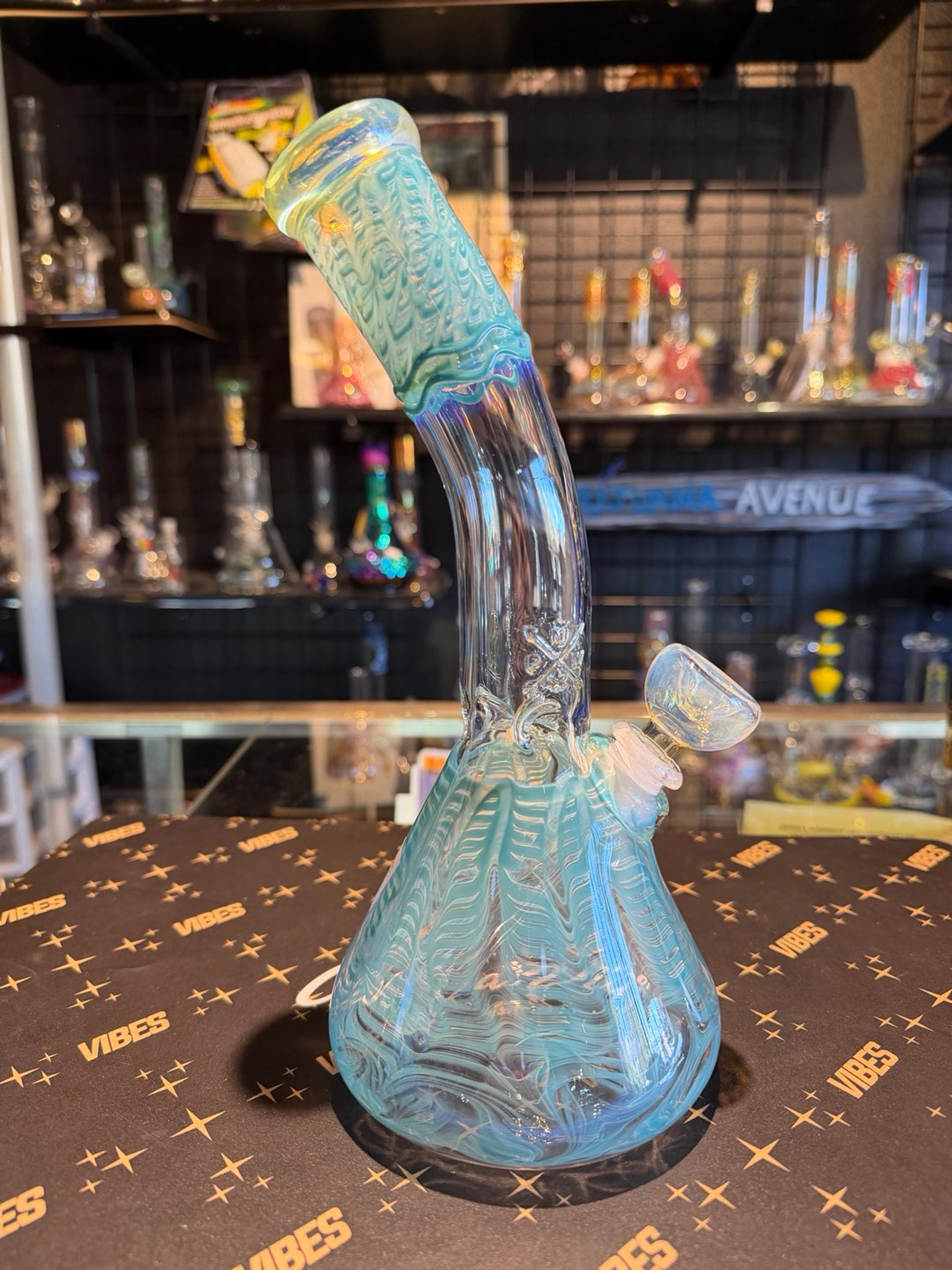 Preview pic of Mary Jane’s Glass Fumed Bent Neck Beaker