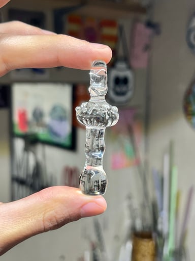 Preview pic of Clear mushroom pendant