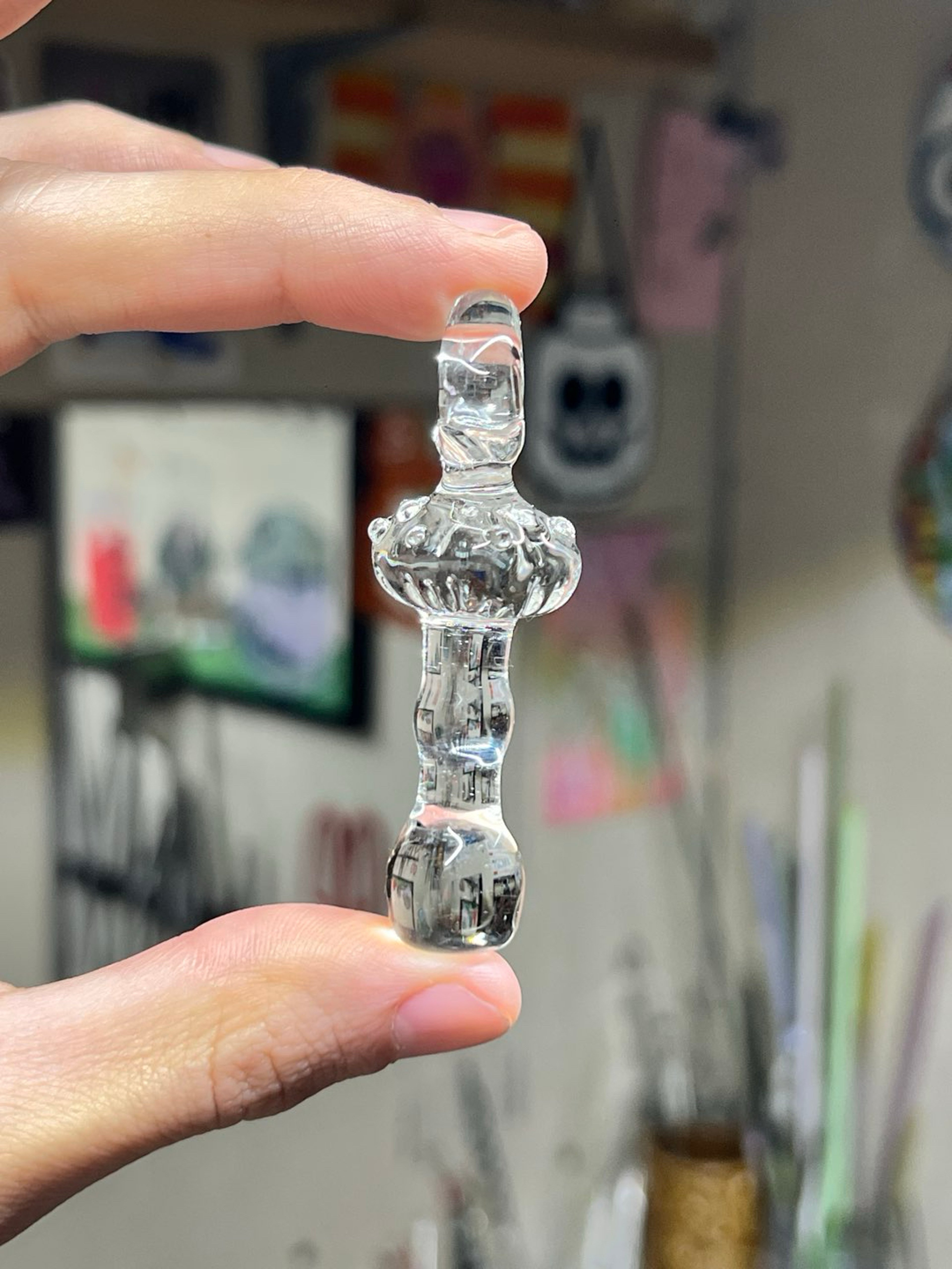 Clear mushroom pendant image 0