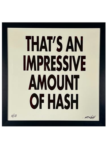 Preview pic of Wookerson Studios "Impressive Amount" Print (Black/Red Marbled)