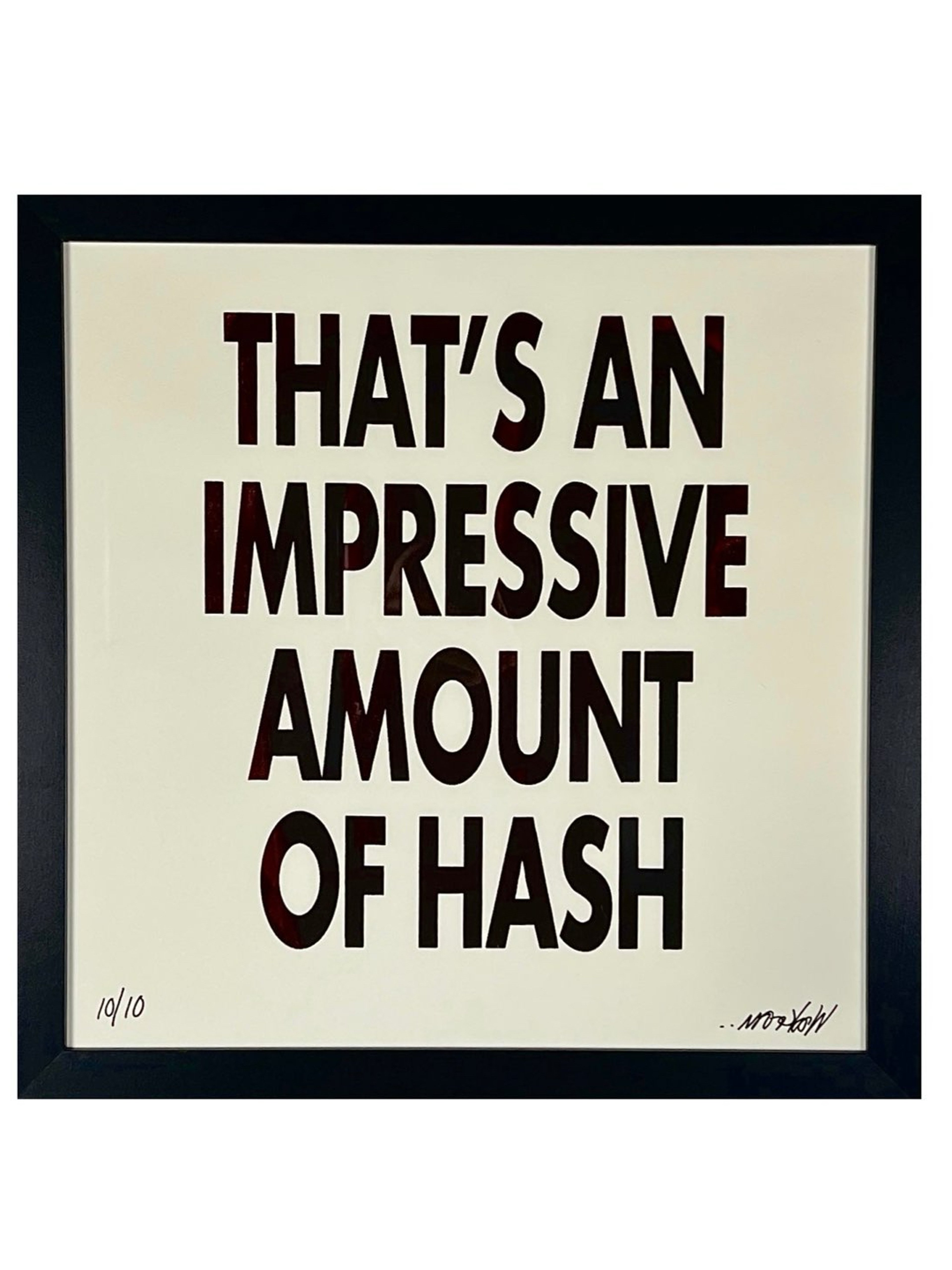 Preview pic of Wookerson Studios "Impressive Amount" Print (Black/Red Marbled)