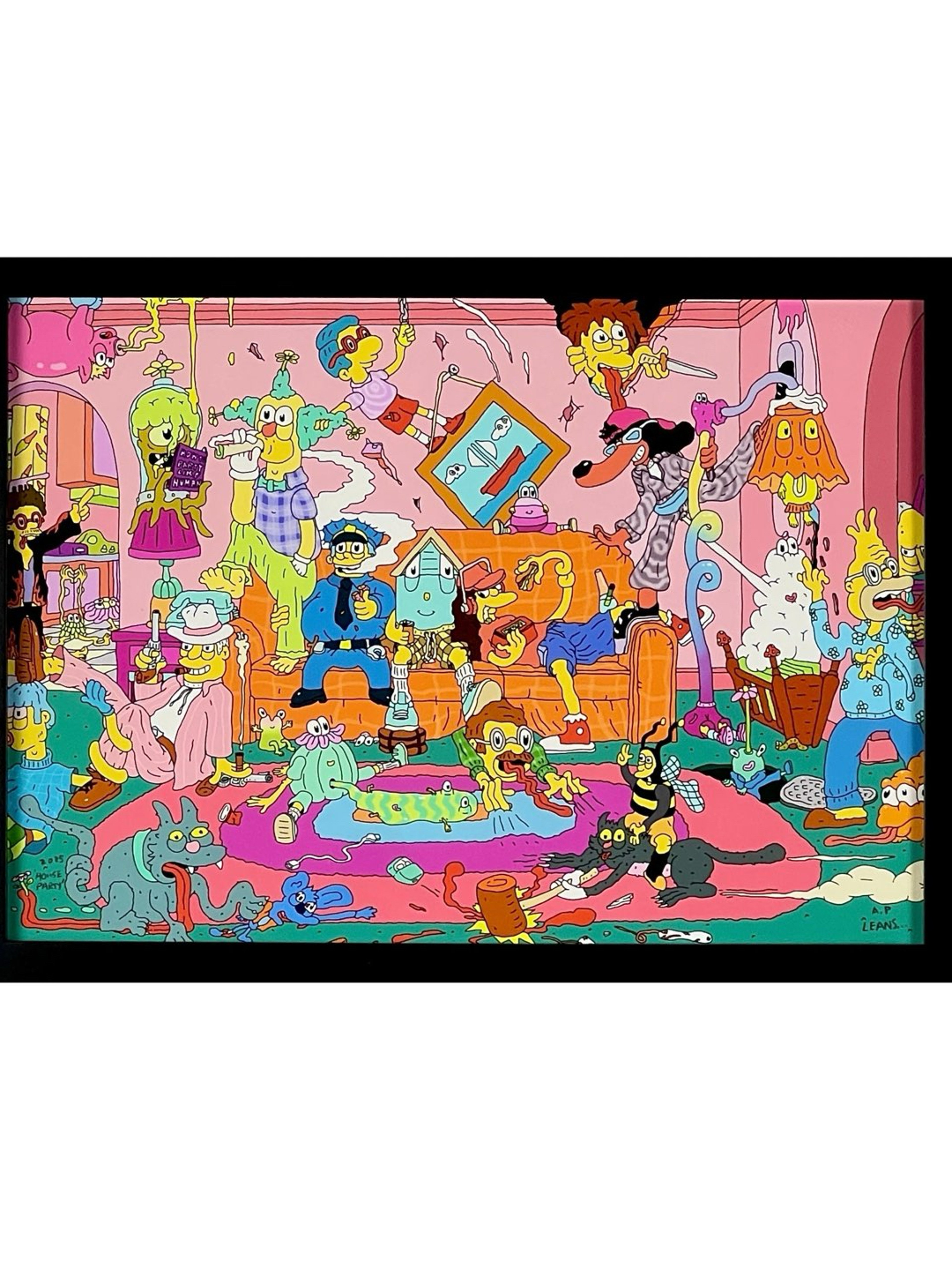 Preview pic of Leans "Leansy's House Party" Artist Proof Print