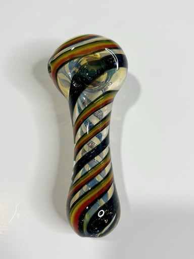 Preview pic of 5” Handmade Glass Spoon Smoking Bowl  Pipe Color Changing Blue Red Green