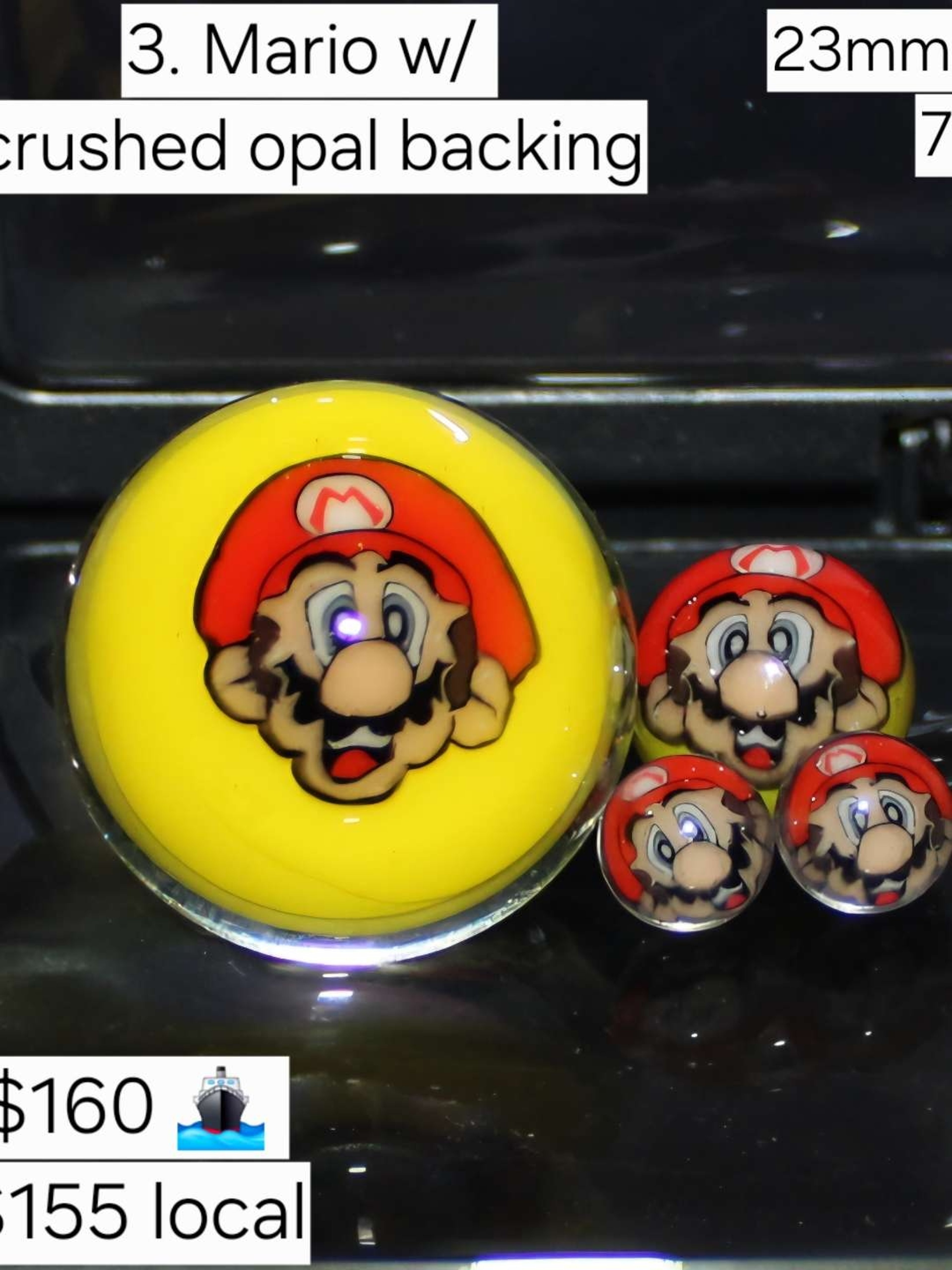 Super Mario w Crushed Opal backing image 0