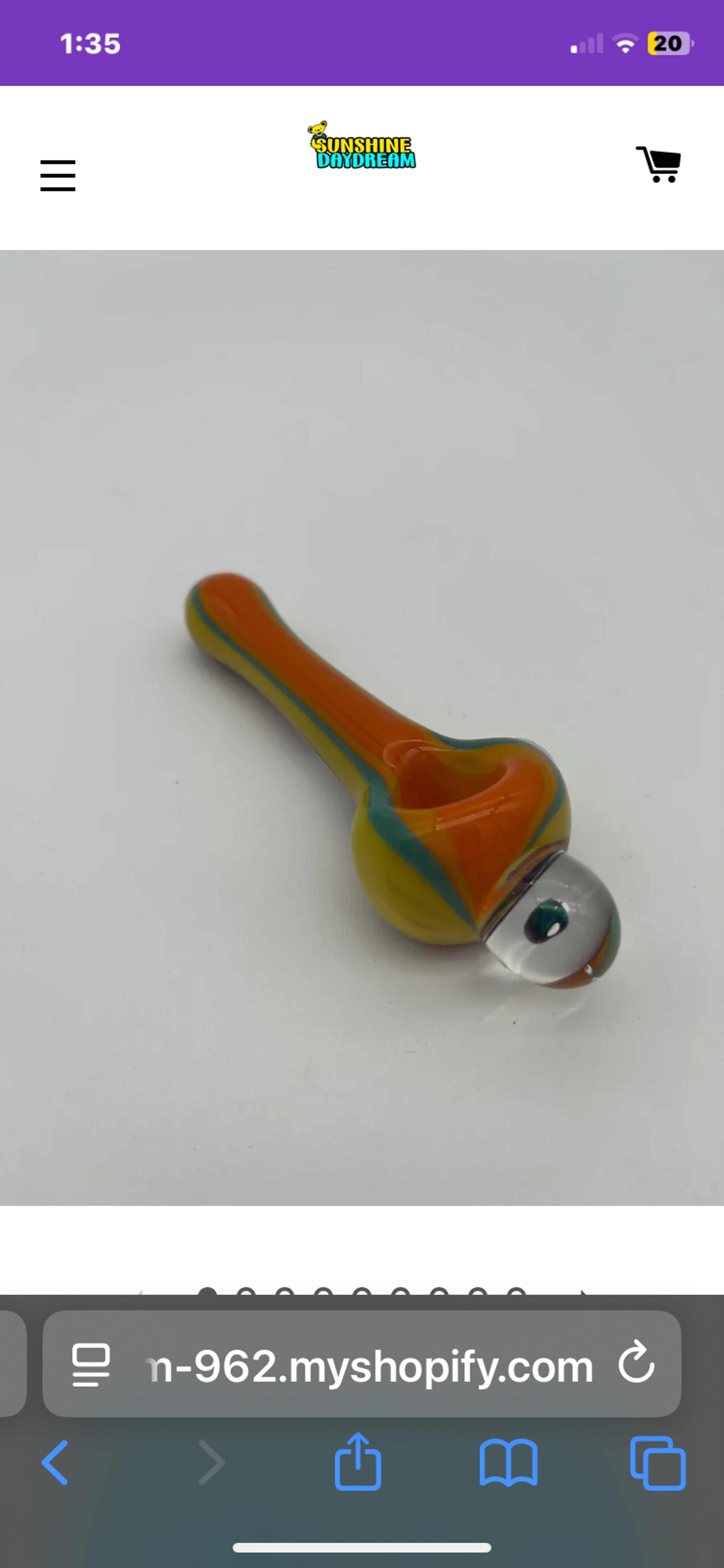 Preview pic of Ottone Glassworks Opal Hadpipe