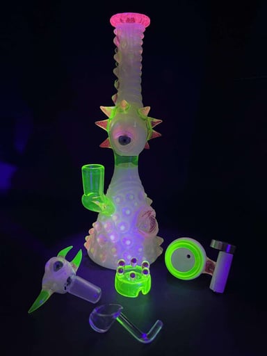 Preview pic of Salt Glass Soulwindow #21 Set with Mothership Opal Swing