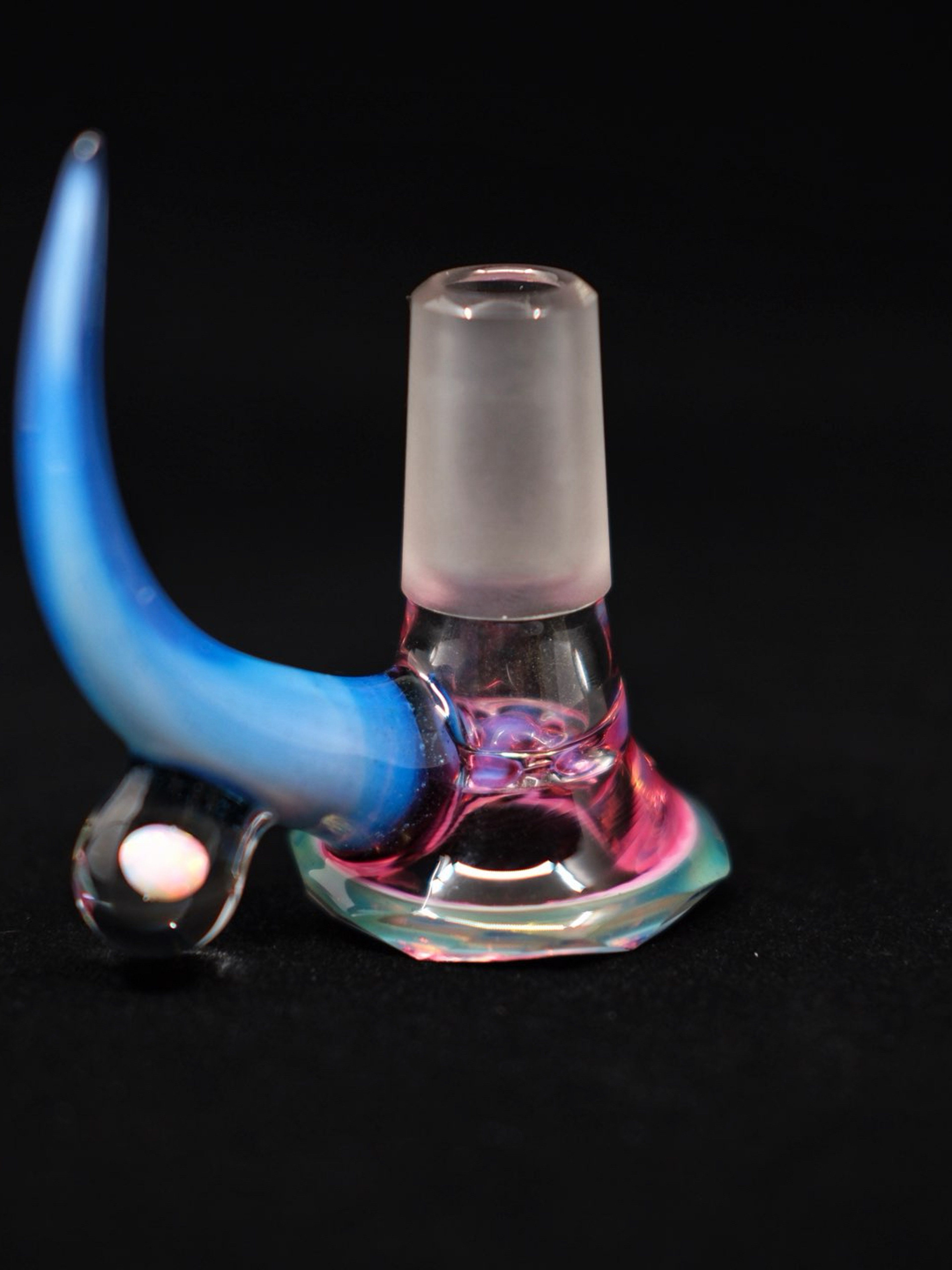 Gold Ruby Faceted 4 Hole Slide W/ Opal Sphere image 0