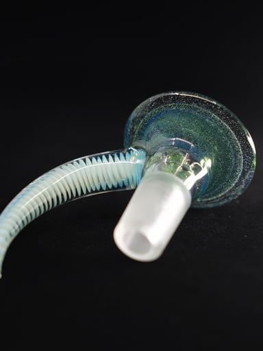 Preview pic of Green Crushed Opal 4 Hole Slide W/Blue Spiral Horn