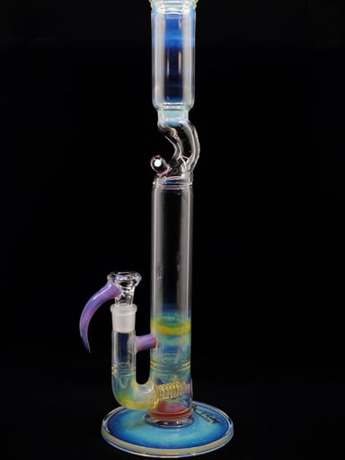 Preview pic of 19" StarGazer Purple Stemline With Fume and Opal On Neck
