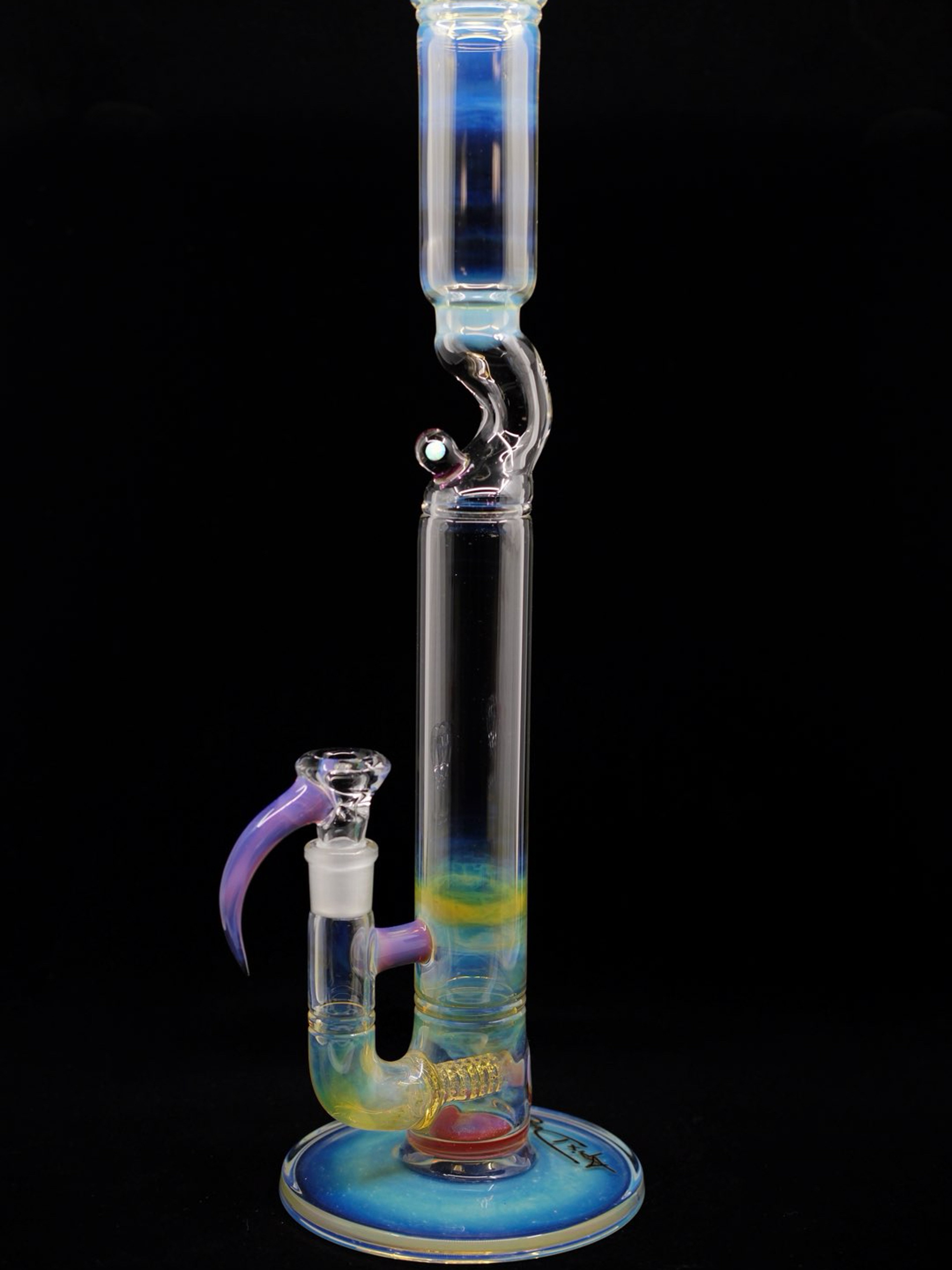 19" StarGazer Purple Stemline With Fume and Opal On Neck image 0