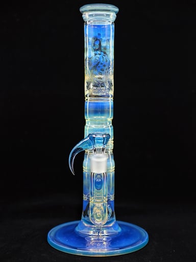 Preview pic of SeaHorse Embossed Fumed 45x5mm Double Stemline Blue Stardust and Marina 18mm