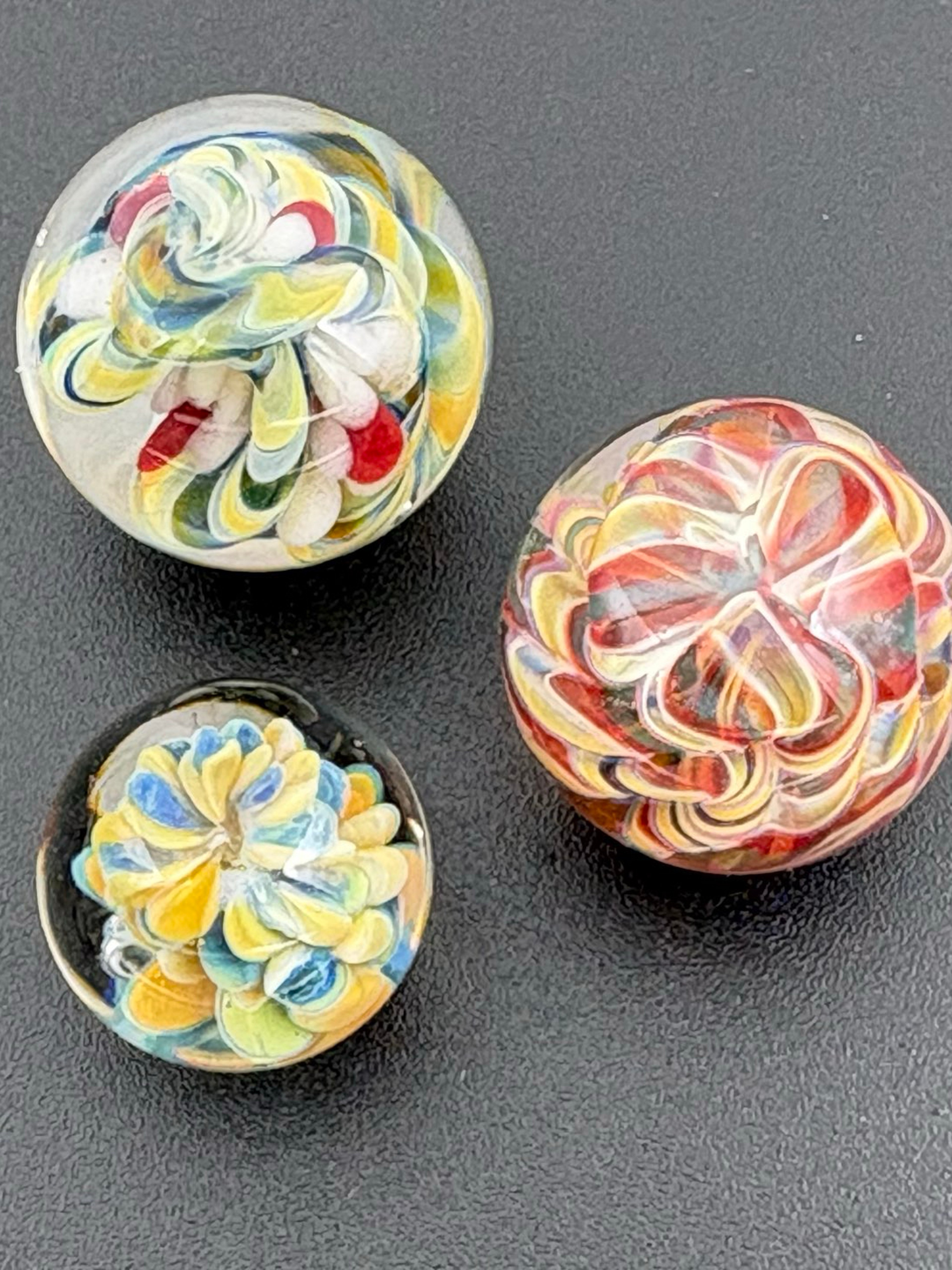 Preview pic of Three Doug Ferguson Marbles 2000/2008