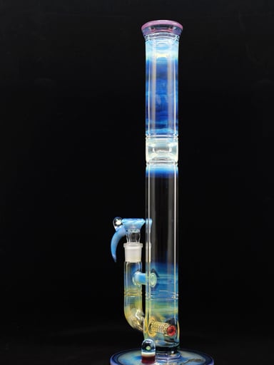 Preview pic of 18.75" Fumed Stemline with Double Layer Lip Wraps and Opal Sphere