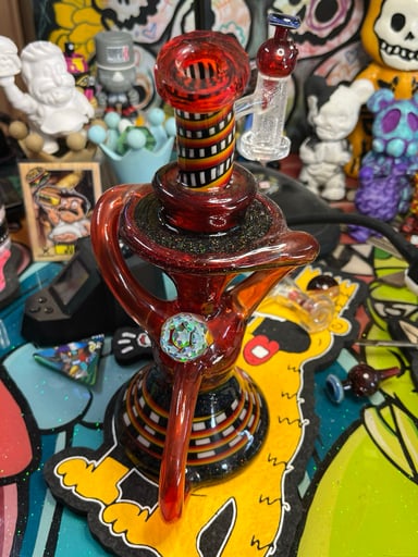 Preview pic of Happytime Glass Rig Pendant Three Caps and Blazer Torch Wrapped in Gucci