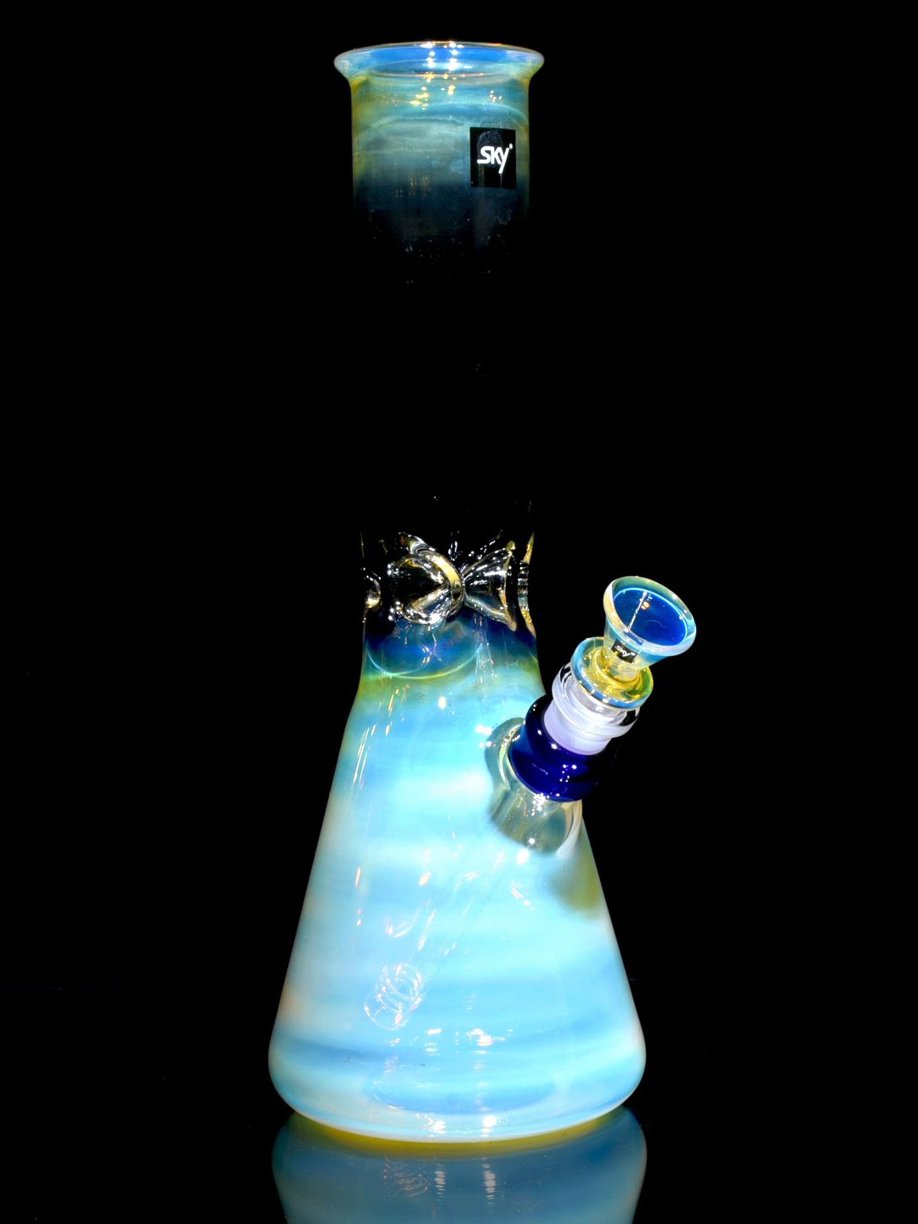 Preview pic of Sky Glass - Mars - Fully-fumed Beaker Tube w/ Removable slitted downstem - 14mm Female