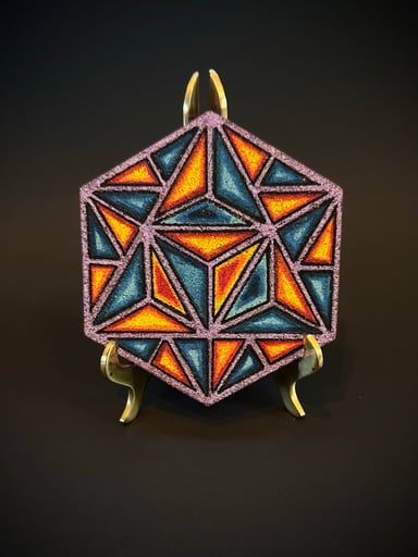 Preview pic of Hand Painted Cork Merkaba Mood Mat