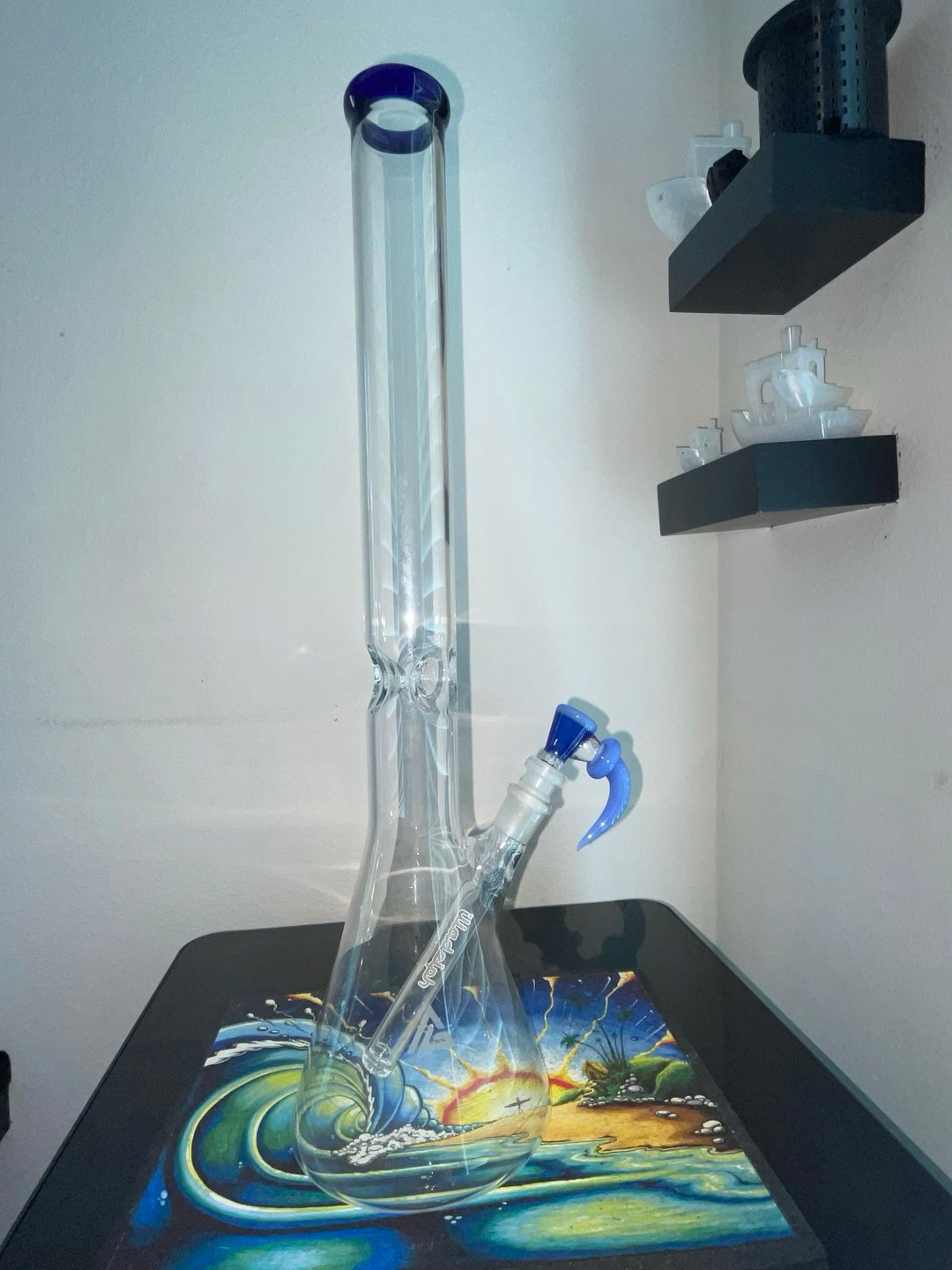 Preview pic of ALGORE GLASS BEAKER + ILLADELPH DOWNSTEM + MATCHING ONE HOLE HORN BOWL