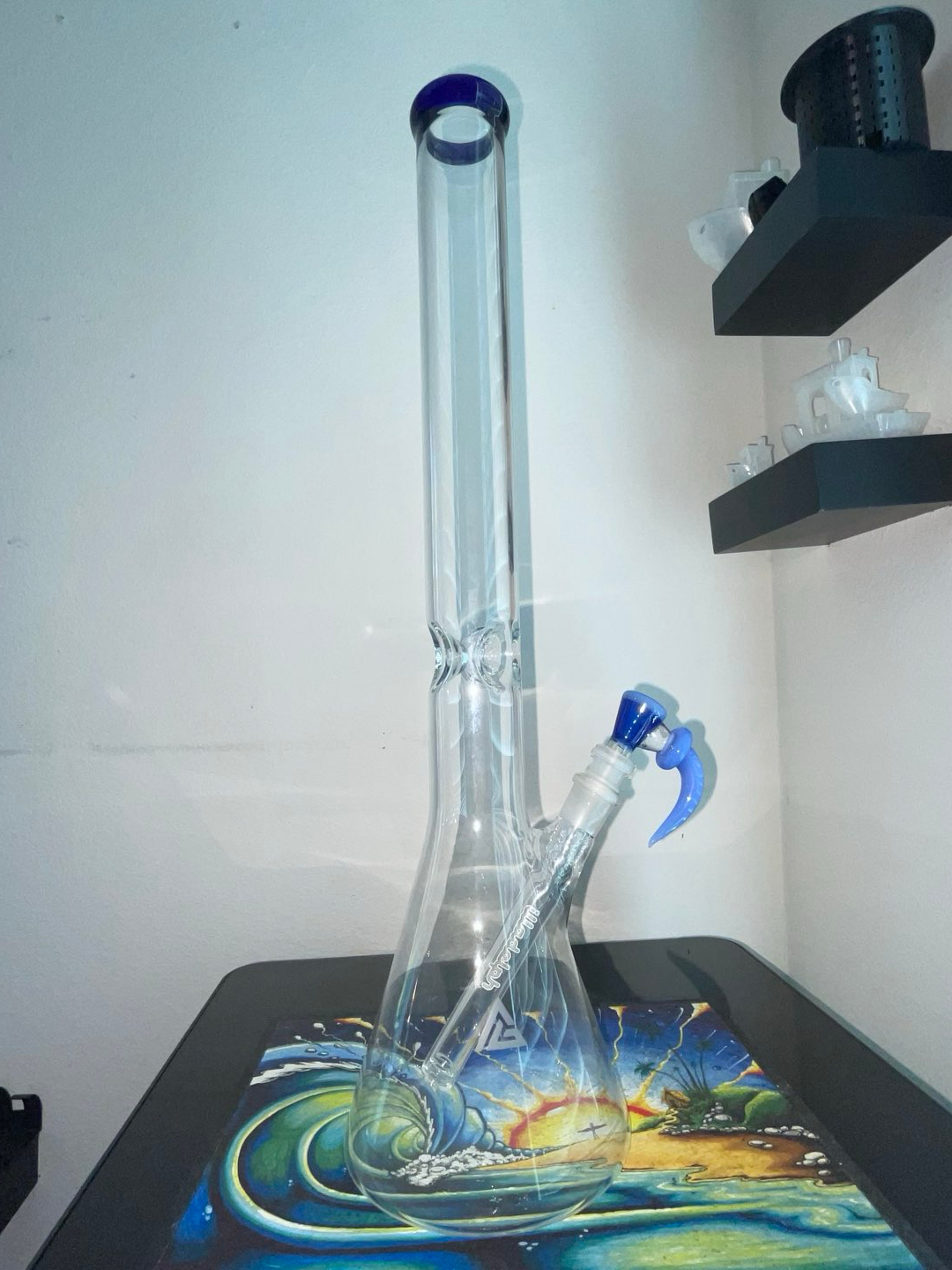 Preview pic of ALGORE GLASS BEAKER + ILLADELPH DOWNSTEM + MATCHING ONE HOLE HORN BOWL