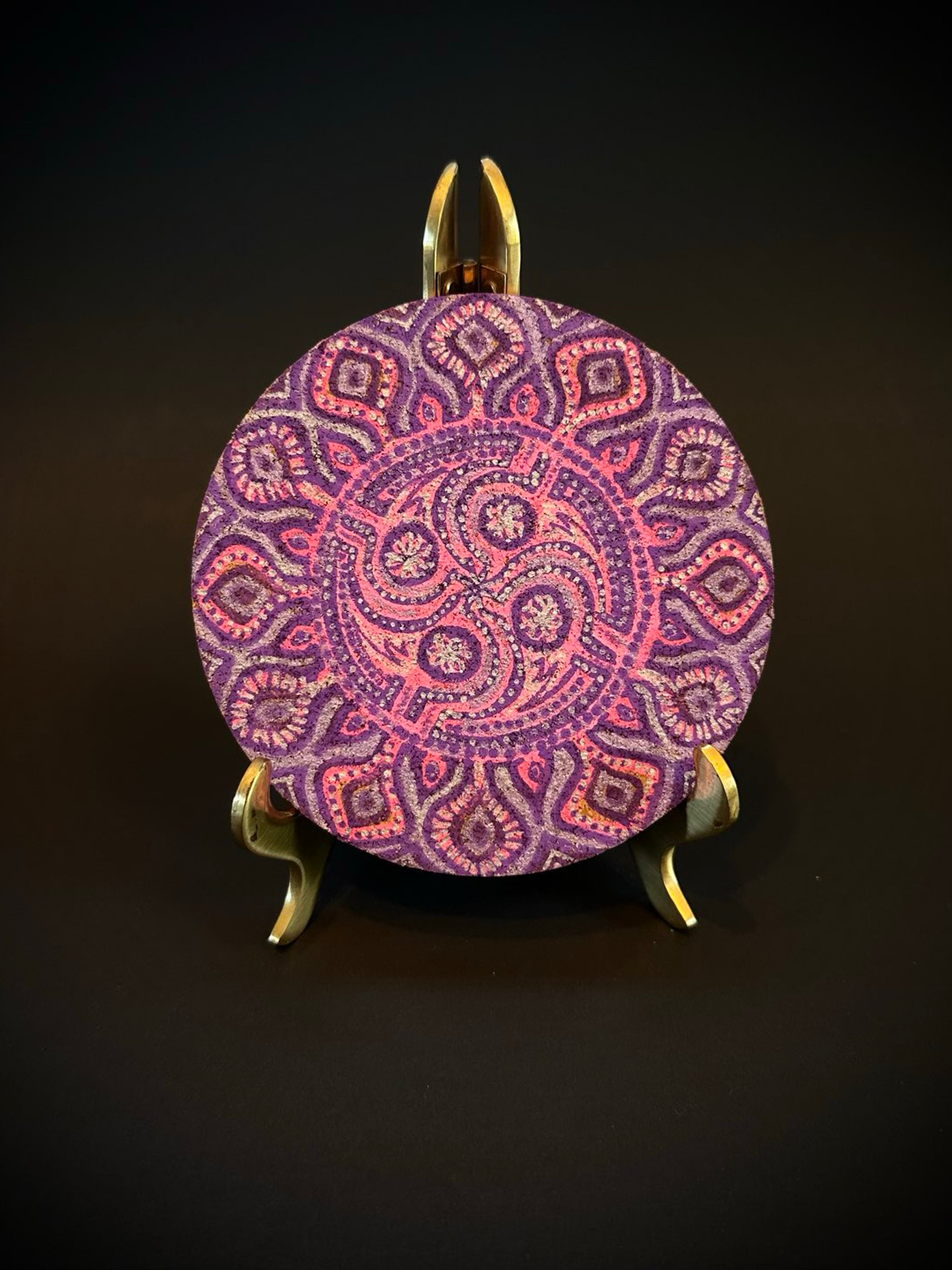 Hand Painted Mandala Mood Mat image 0