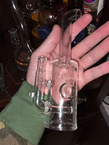 Preview pic of 💎 Jebb Glass x Shelbo Fizzer Clear Fab Jammer w/ Encased Opal 💎