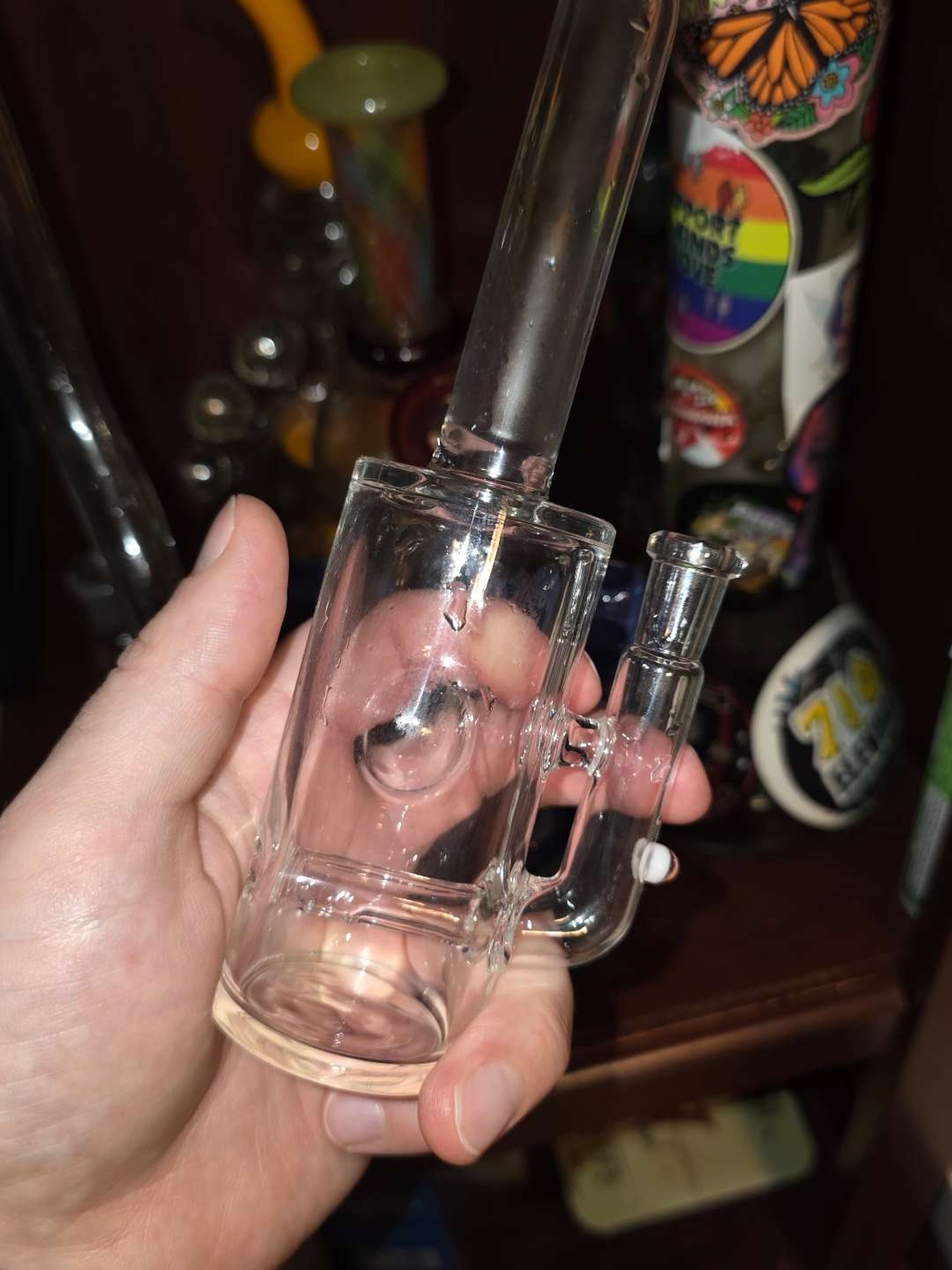 Preview pic of 💎 Jebb Glass x Shelbo Fizzer Clear Fab Jammer w/ Encased Opal 💎