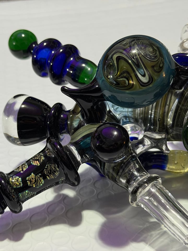 Wisco Kid Ray Gun – Blue/G... | Shop Heady Rigs on GlassPass