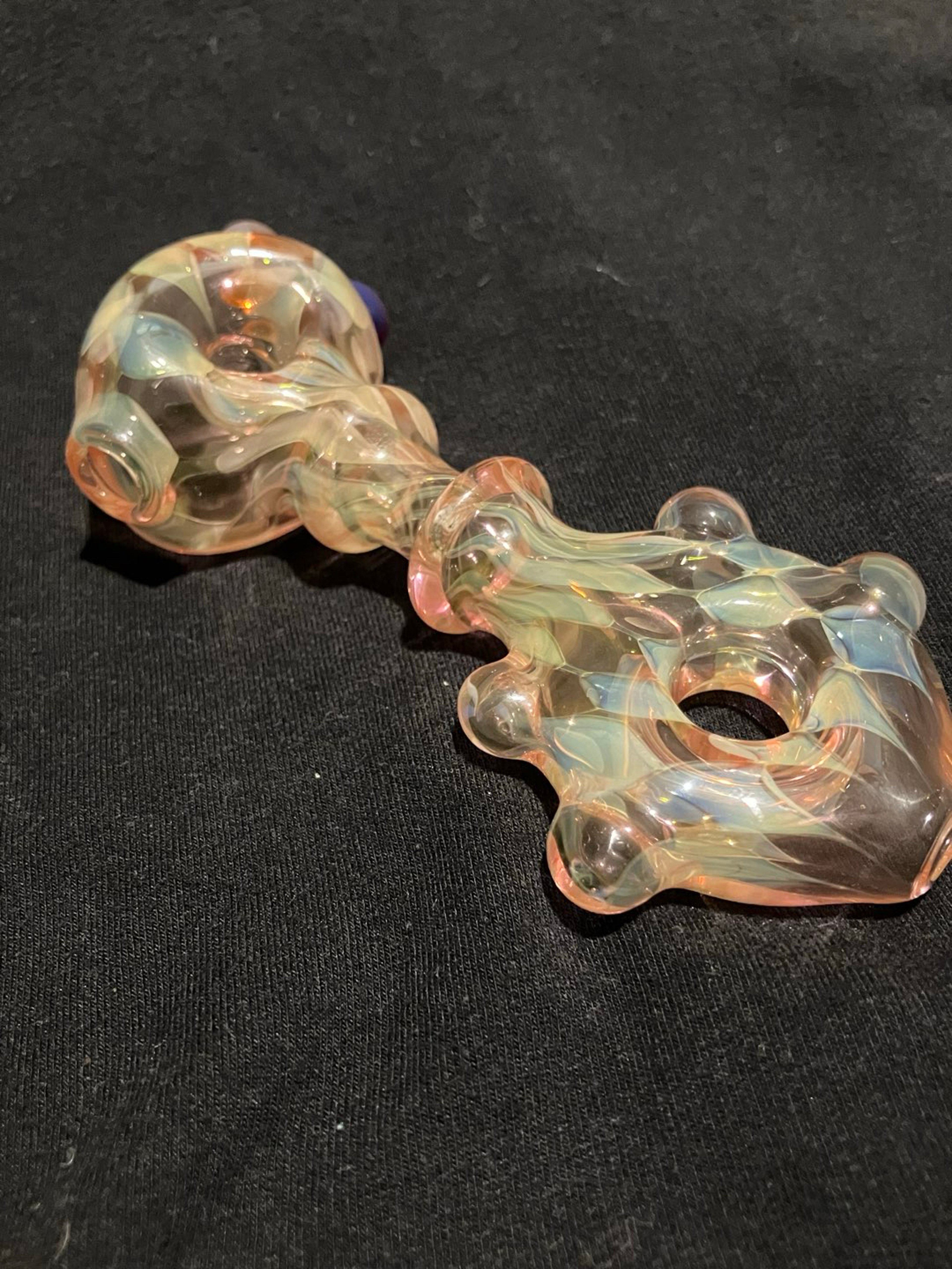 Siver and gold fume dotbox spoon image 0