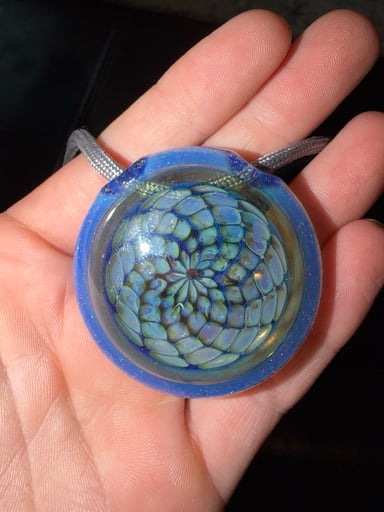 Preview pic of Kit Kanz 2018 Crushed Opal & Honeycomb Pendant – Signed – Heady Fumed Implosion