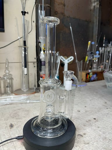 Preview pic of 10.75” tall 14 mm 2 holes slide,Electric flamingo color,