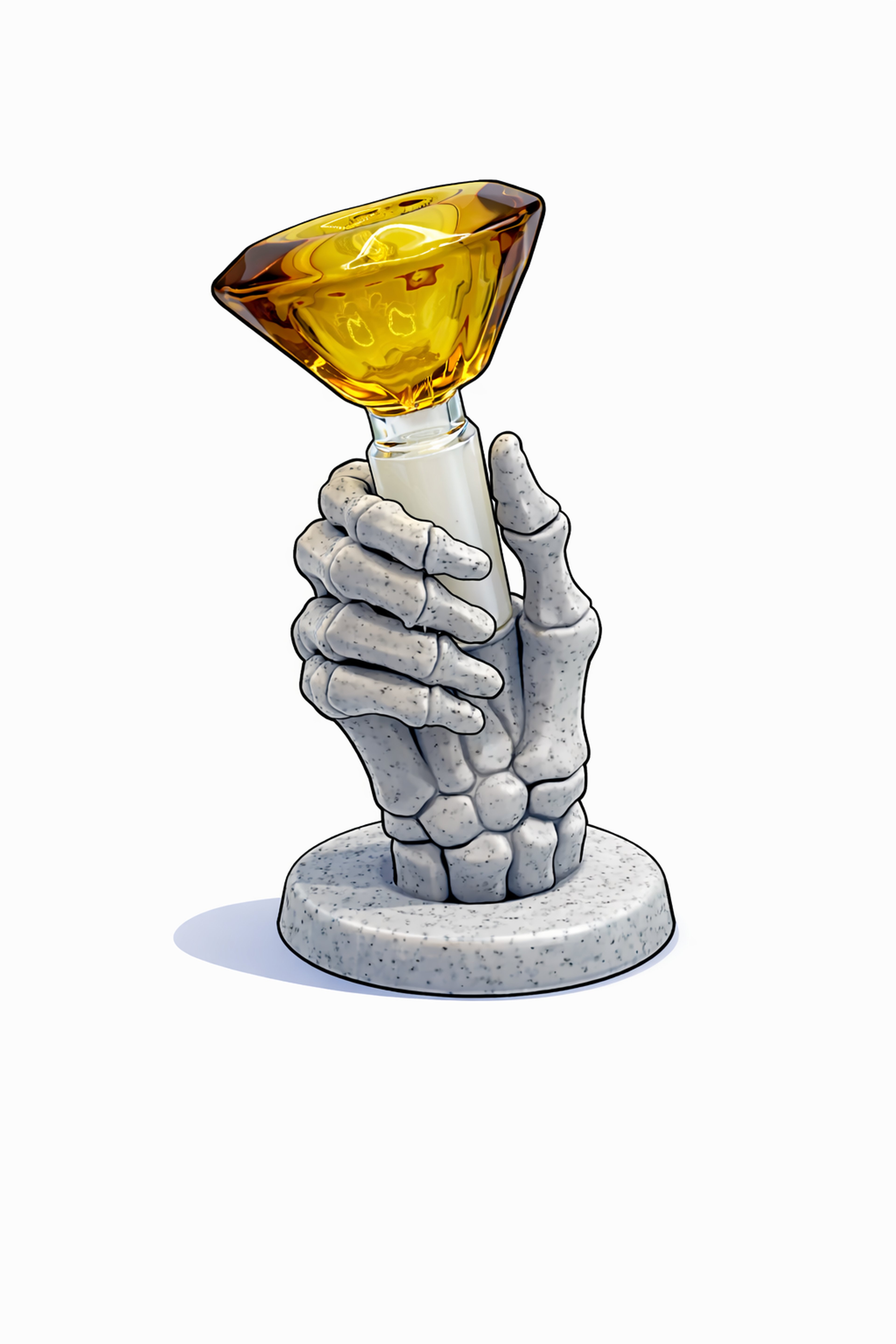 Skeleton Hand Display Holder for 14mm Slide Bowls image 0