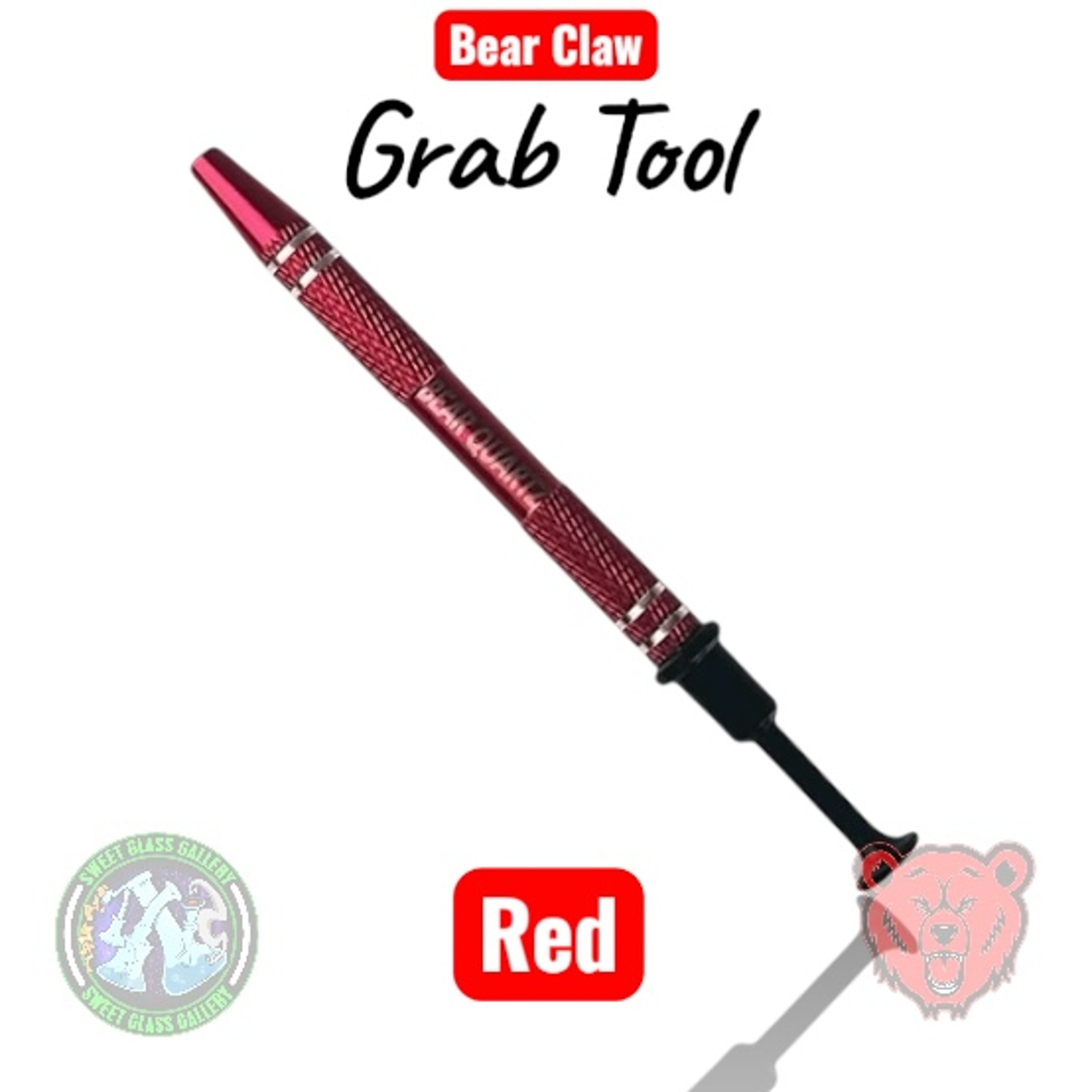 Preview pic of Bear Quartz - Terp Pearl Grab Tool - Red