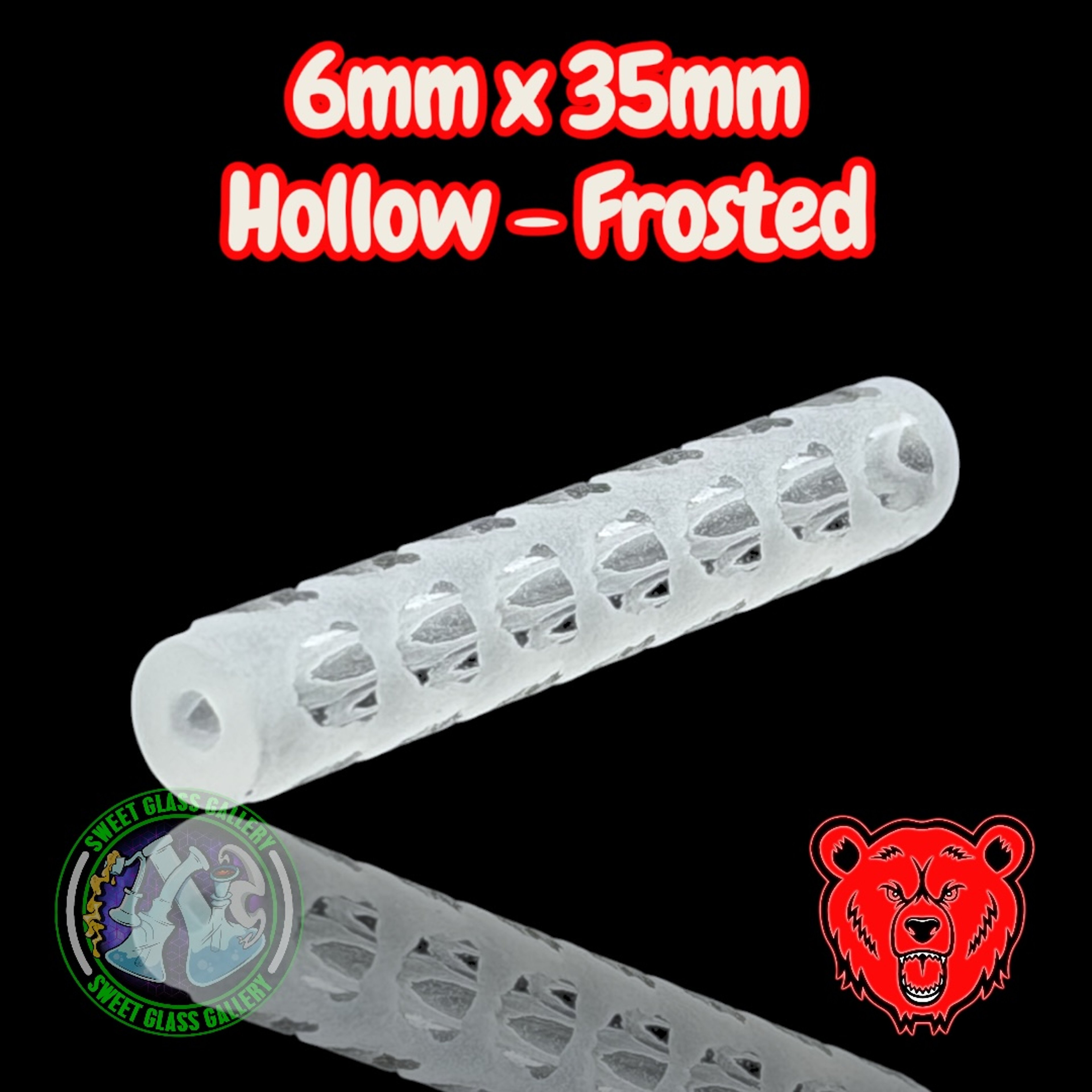 Bear Quartz - Pillar #5 - 6mm x 35mm Frosted image 0