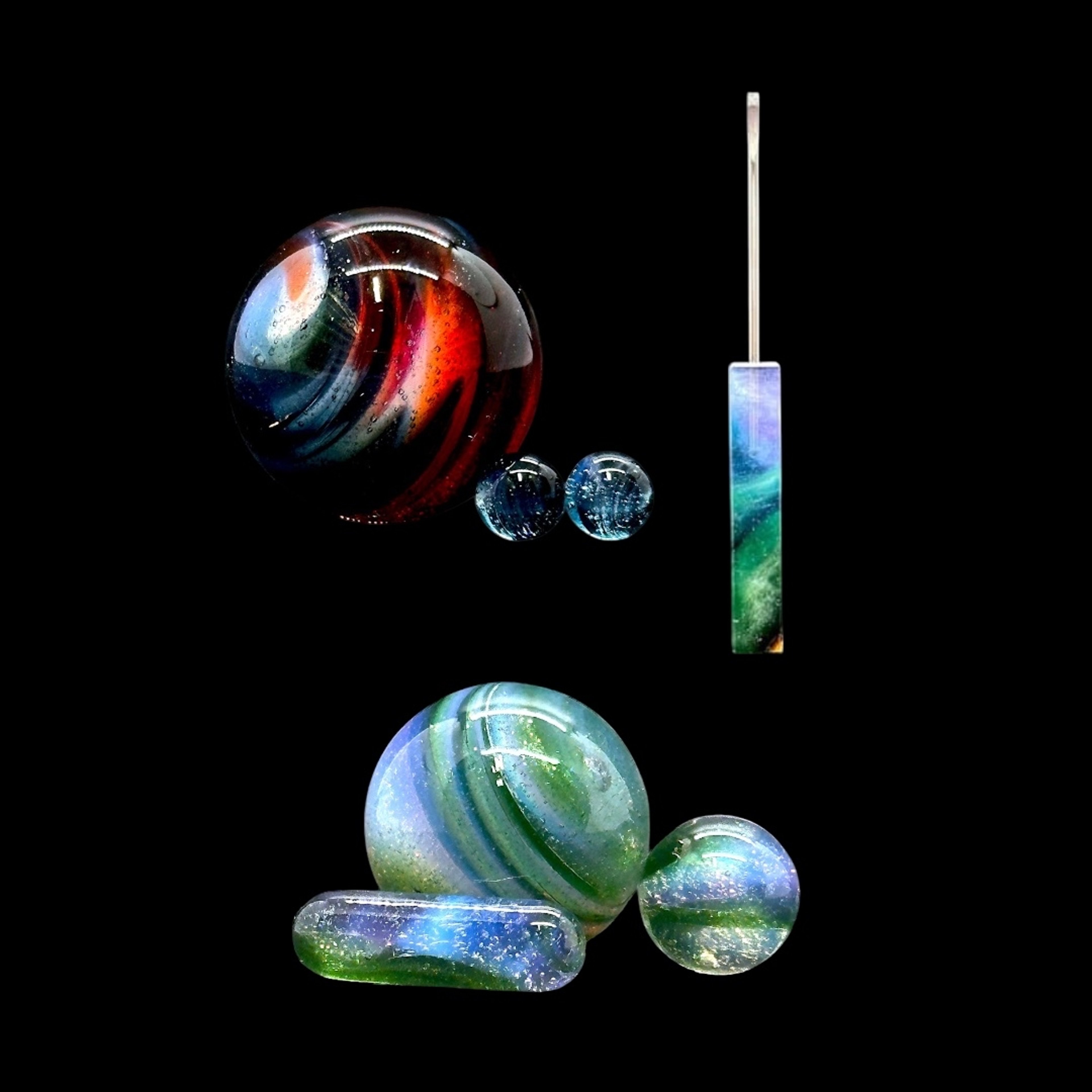 Preview pic of Bundle (Captain Tokez - Marble/Slurper Set & Dunkin Dabber Dab Tool)