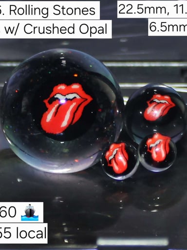 Preview pic of Hot Lips over Dark Clear w/ Crushed Opal 4 piece slurper set!