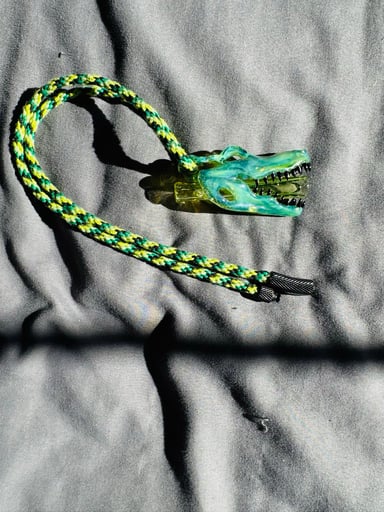 Preview pic of 🔥ROE GLASS 🐊 XL RARE 2026 BRAND NEW!! JOINT TIP PENDANT🔥/CUSTOM HEMP NECKLACE🤙
