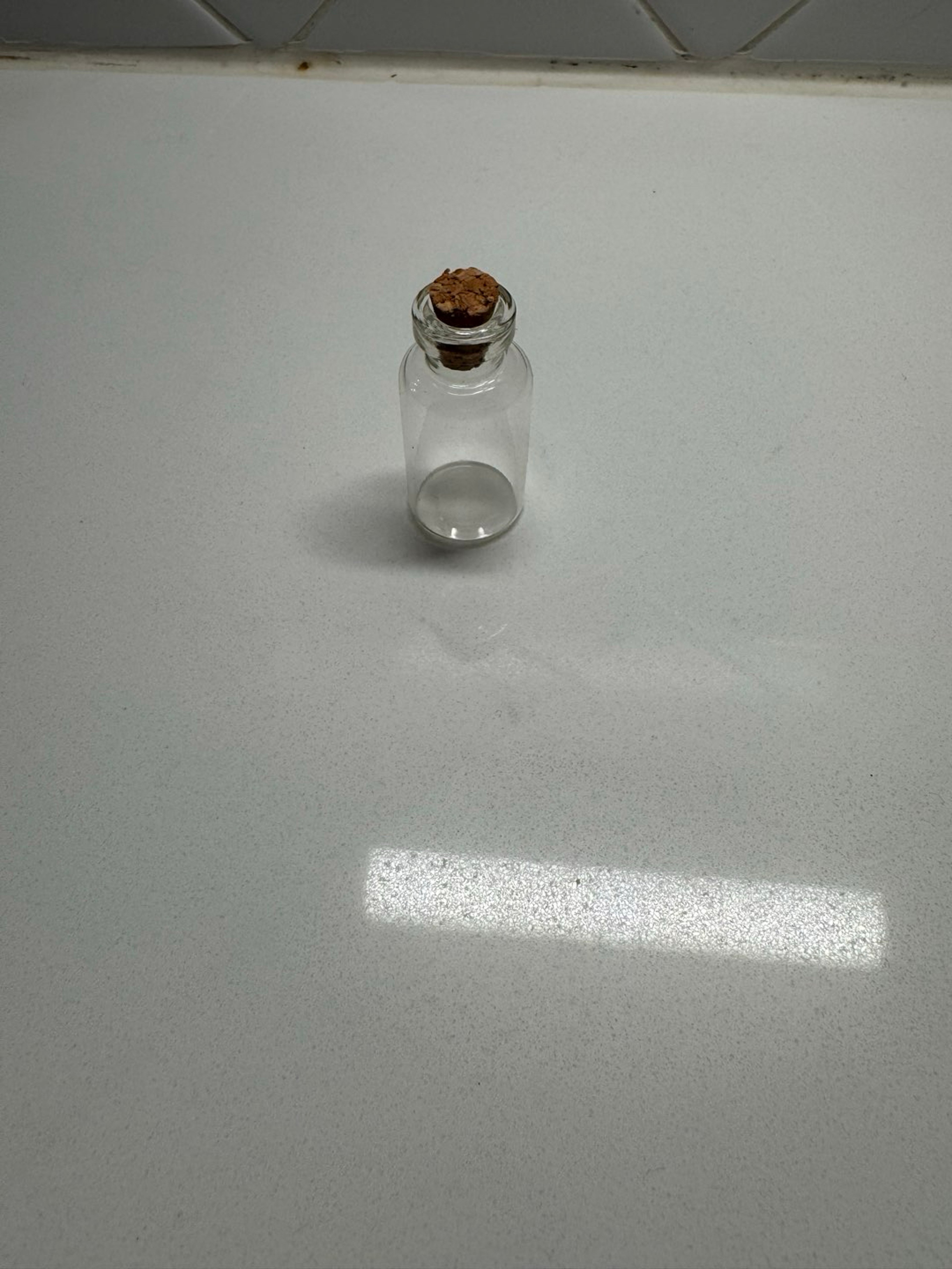 Preview pic of Mini glass jar for, rubbing alch,  terp pearls,  beads, or skinny pillars !