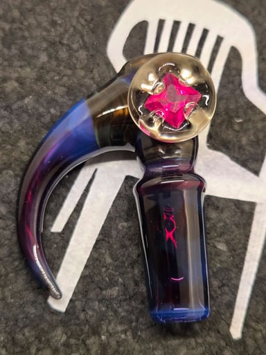 Preview pic of 18mm x 4 FW Blue Phoenix x Electrum w/ lab grown garnet corundum