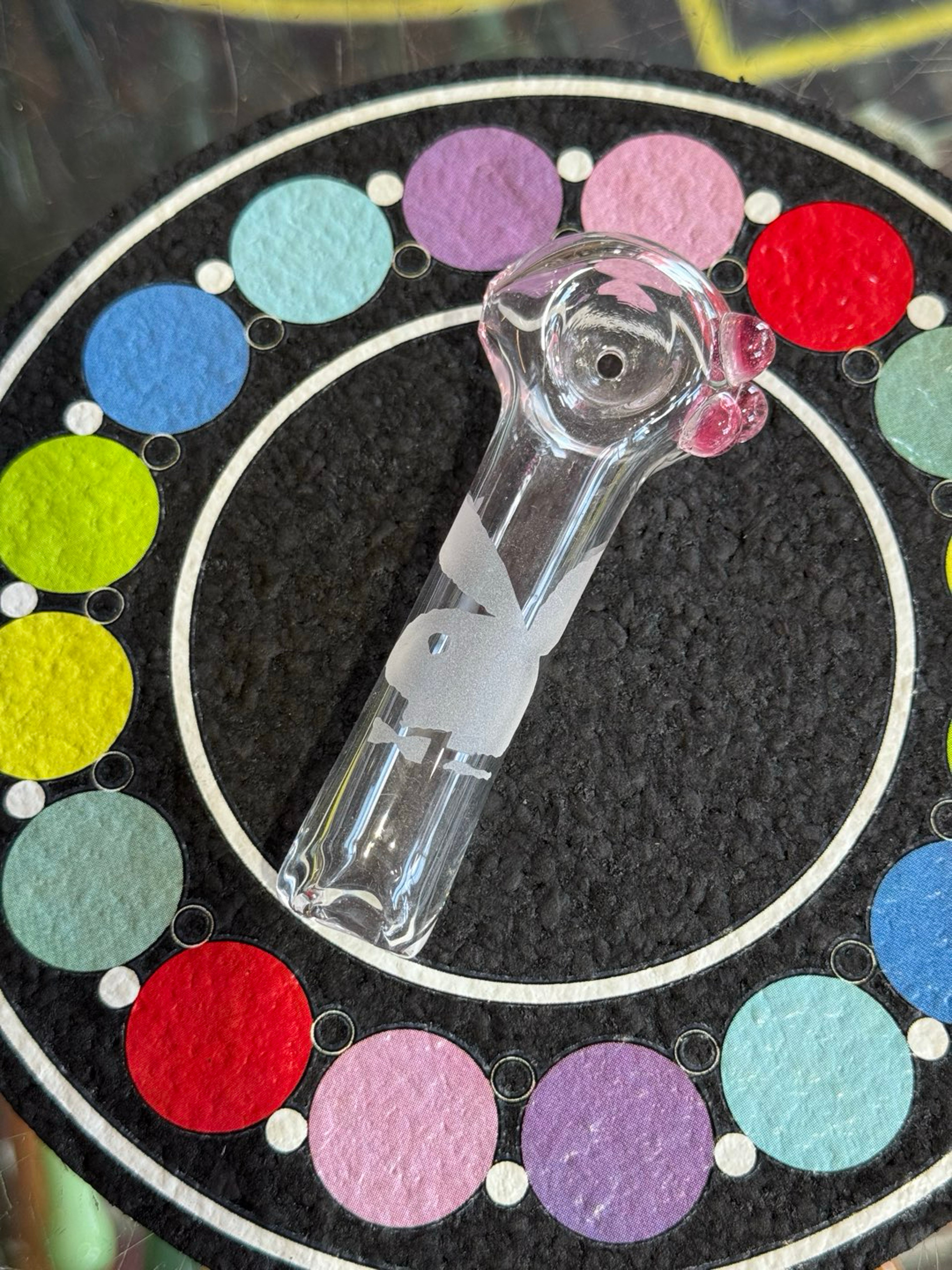 Preview pic of Hare On Fire Glass Playboy Bunny Spoon