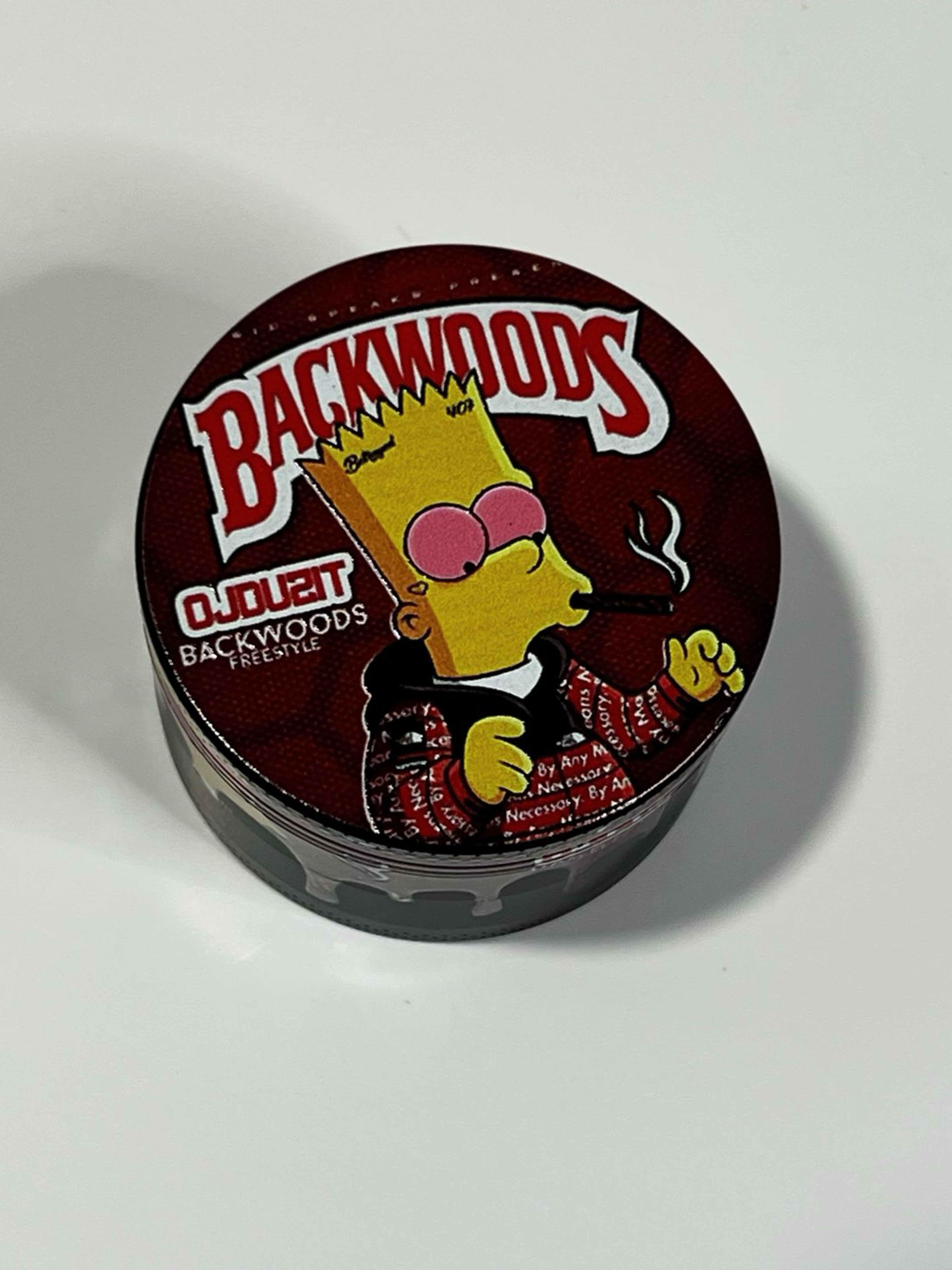 Backwoods Bart 4pc 2.5" Grinder Metal Magnetic Lid image 0